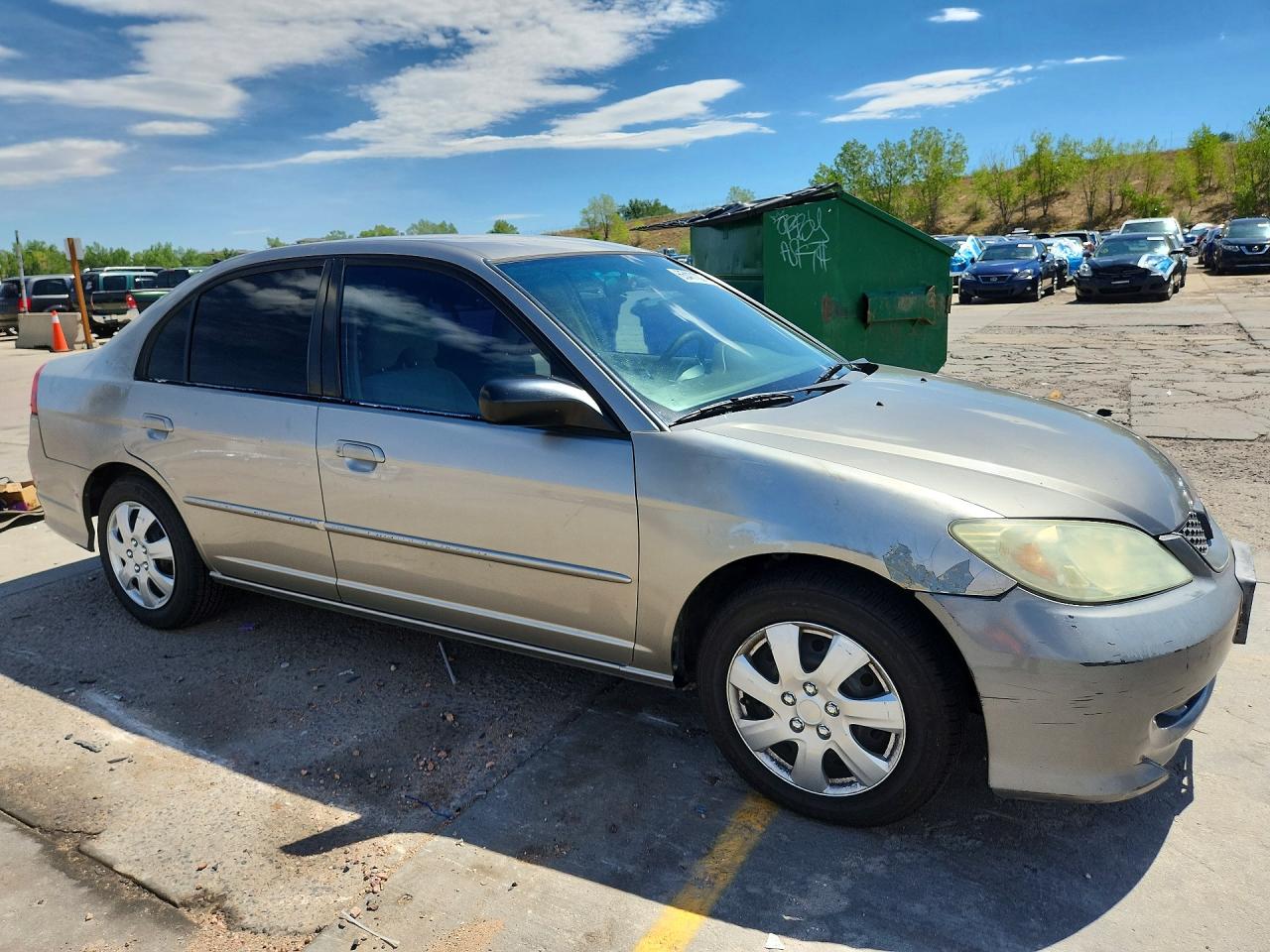 2005 Honda Civic Lx Gray vin: JHMES16595S003725