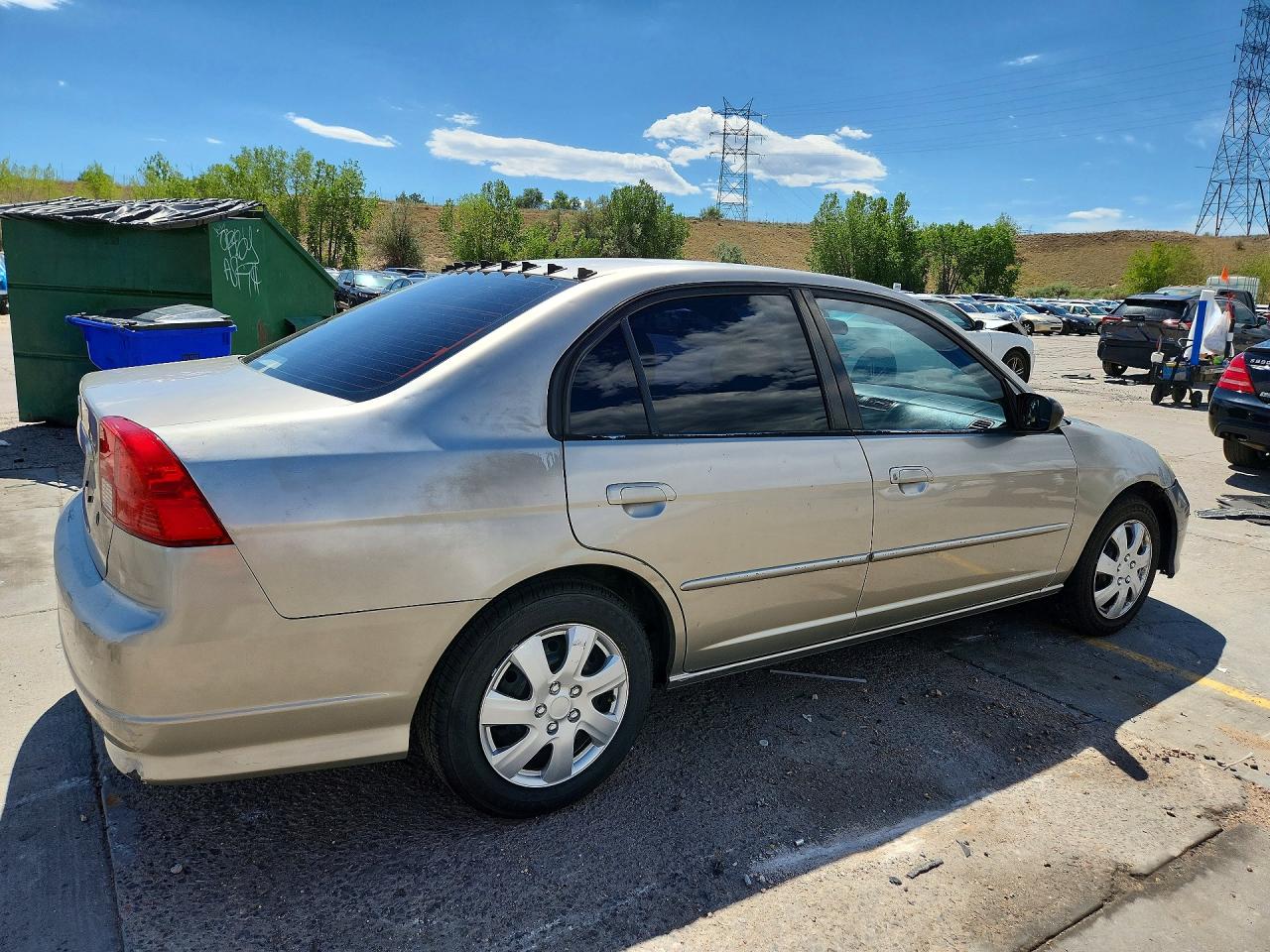2005 Honda Civic Lx Gray vin: JHMES16595S003725