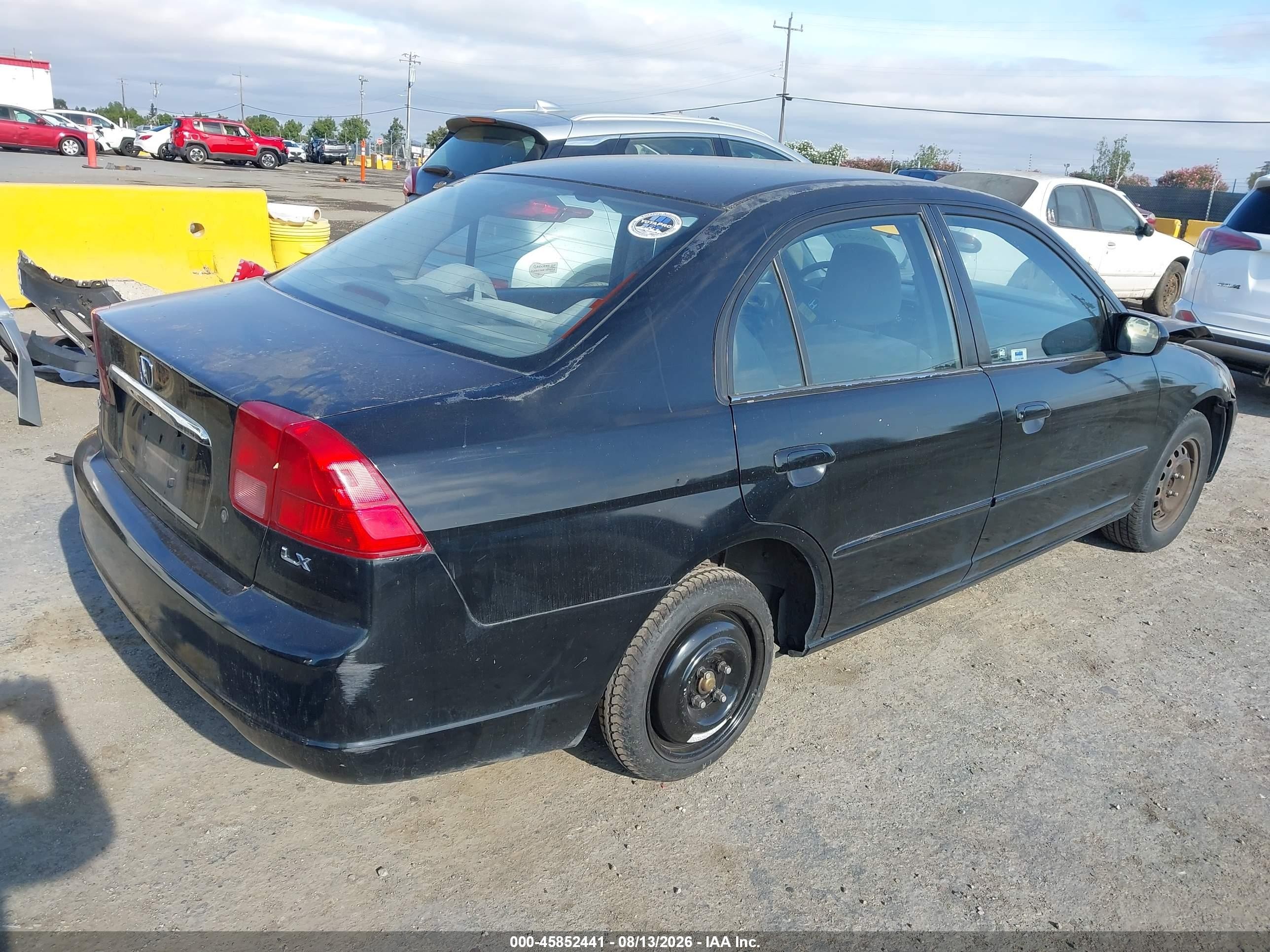 2002 Honda Civic Lx Черный vin: JHMES165X2S006063
