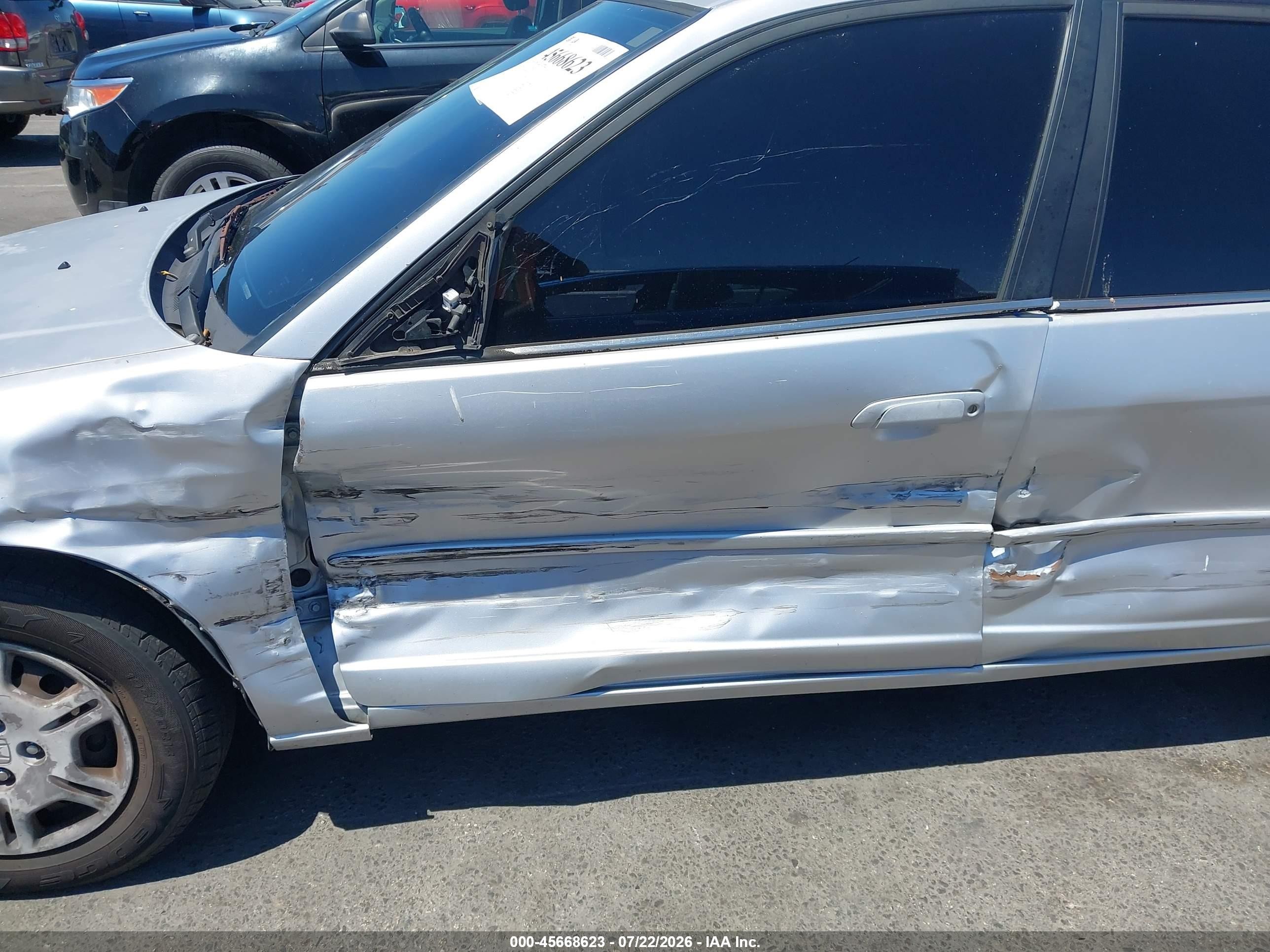 2002 Honda Civic Lx Silver vin: JHMES16682S002456