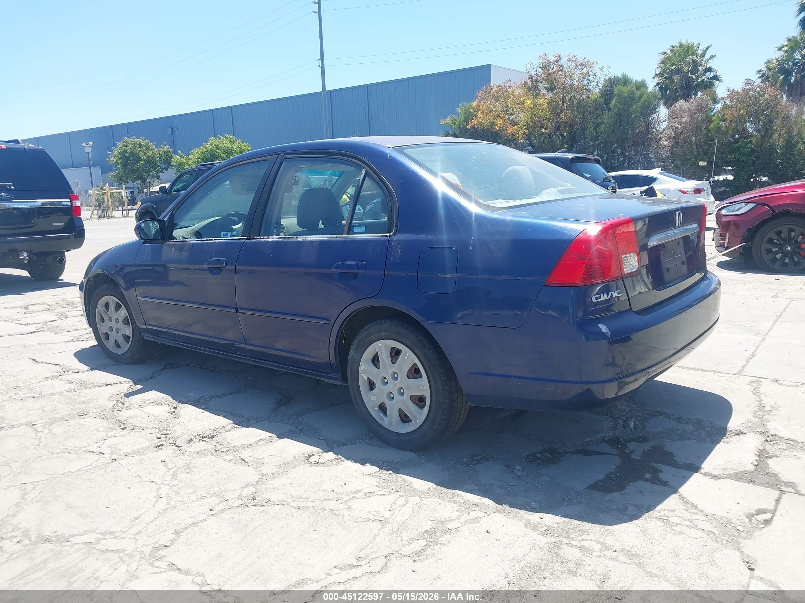 2003 Honda Civic Ex Blue vin: JHMES26703S000345