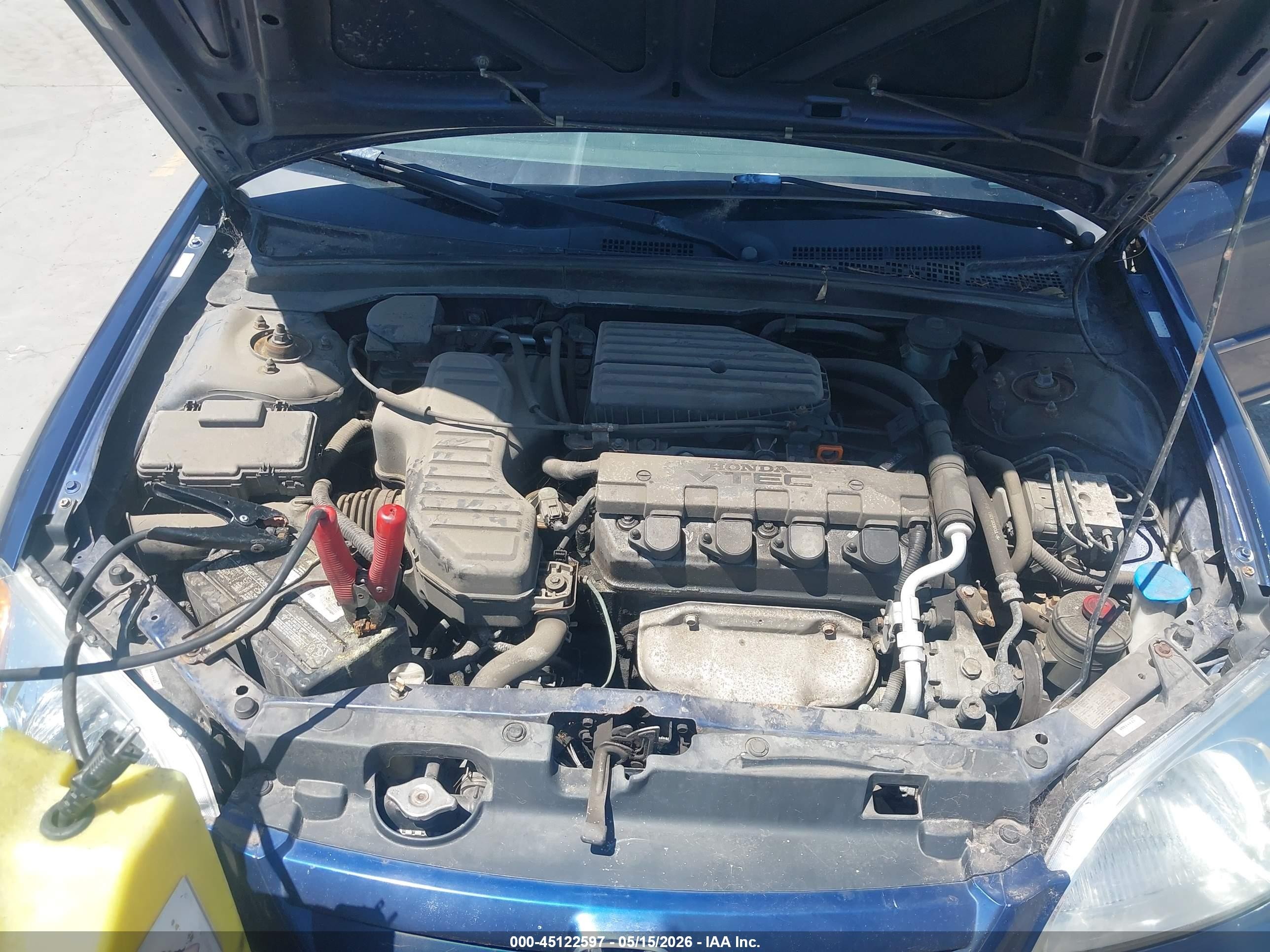 2003 Honda Civic Ex Blue vin: JHMES26703S000345