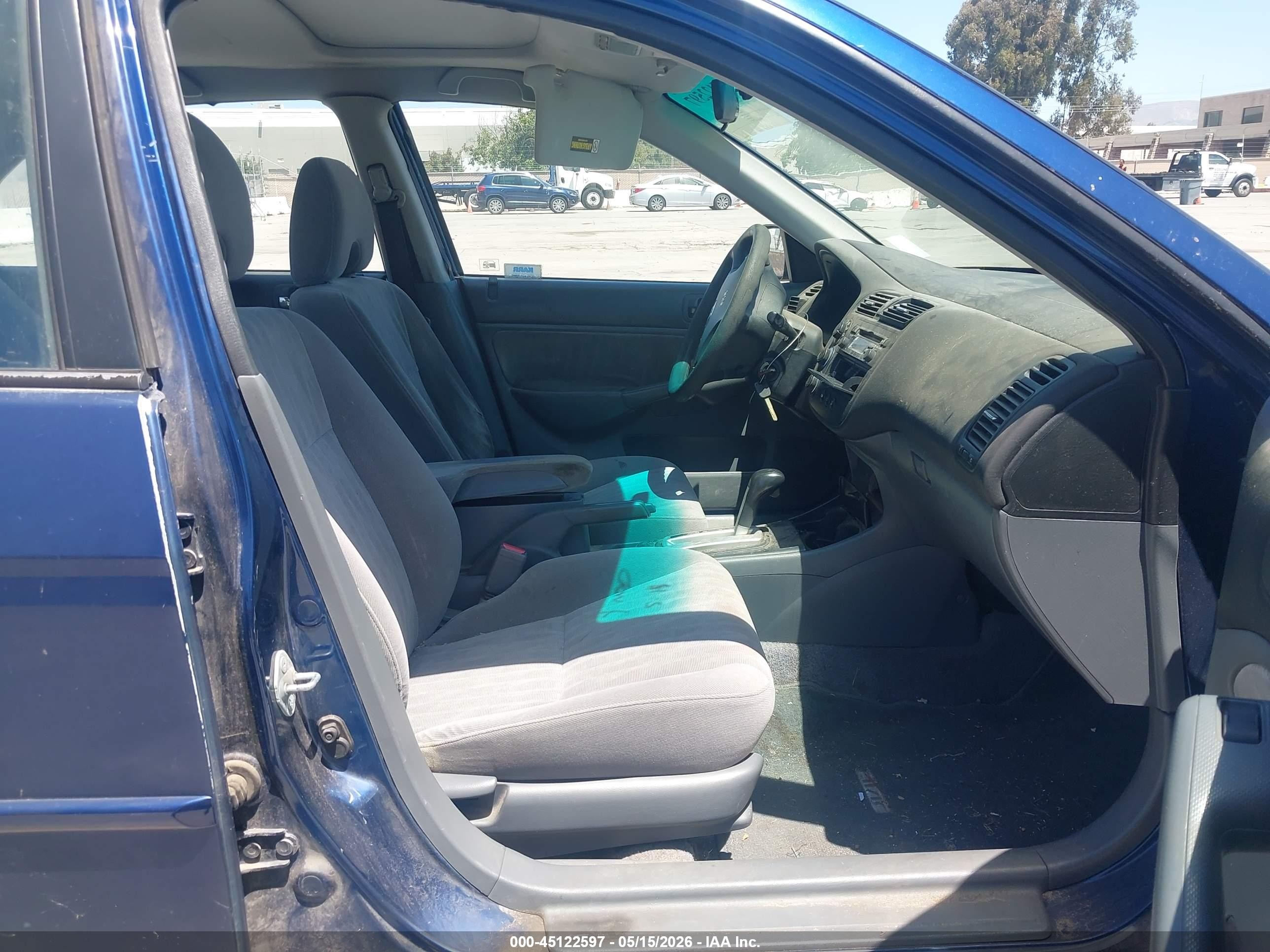 2003 Honda Civic Ex Blue vin: JHMES26703S000345