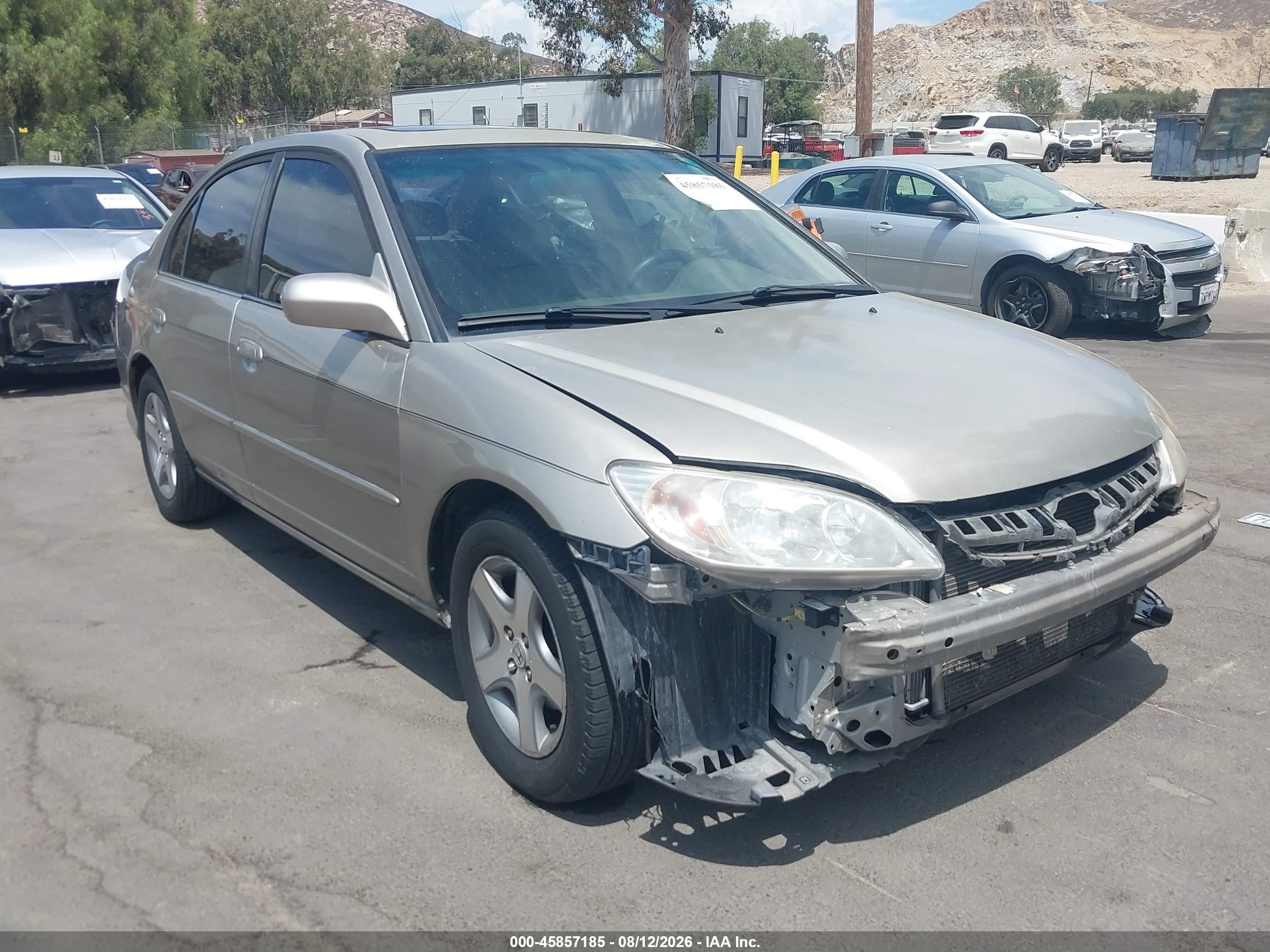 2004 Honda Civic Ex Silver vin: JHMES26704S001271