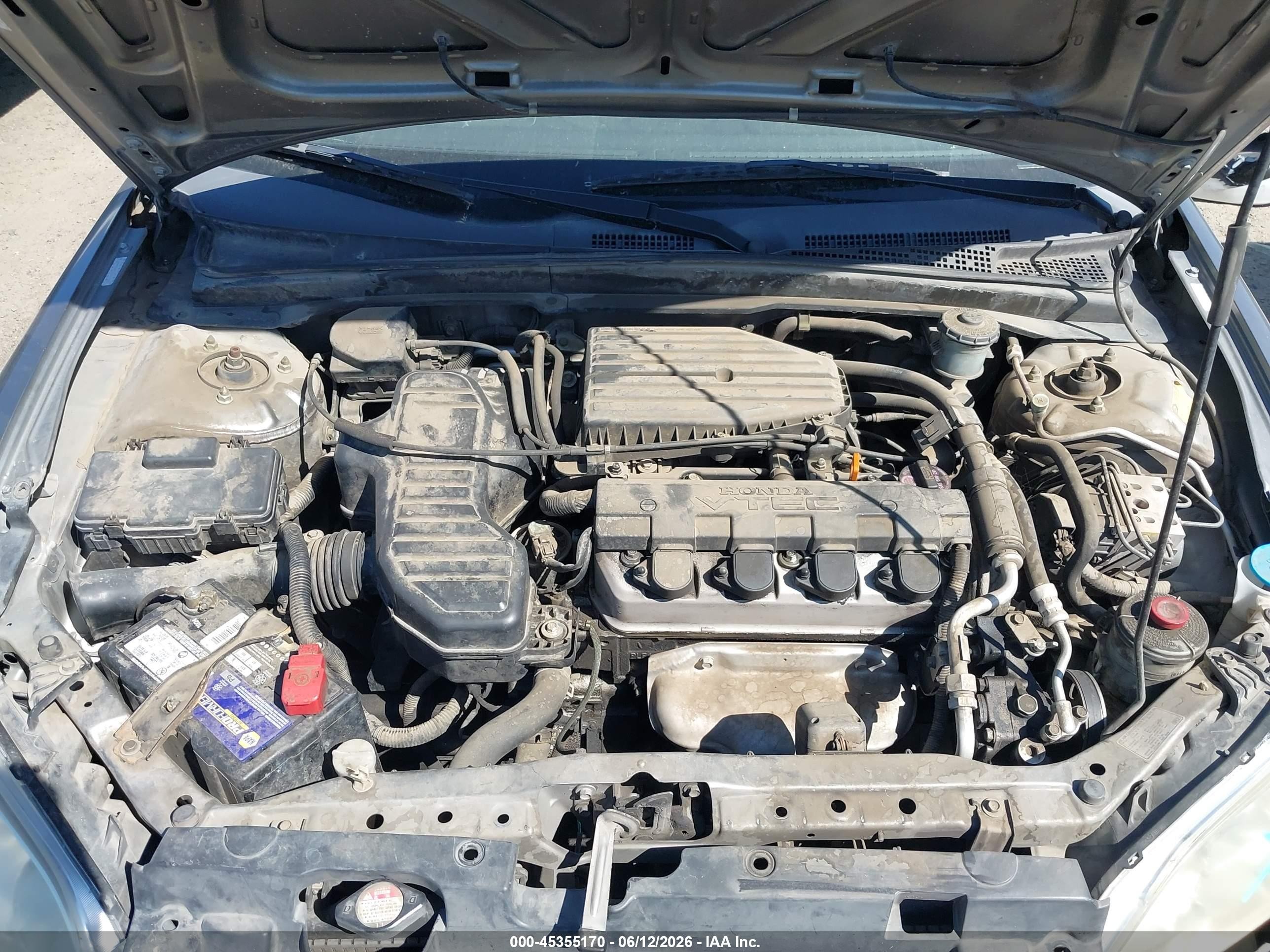 2005 Honda Civic Ex Gray vin: JHMES26715S001555
