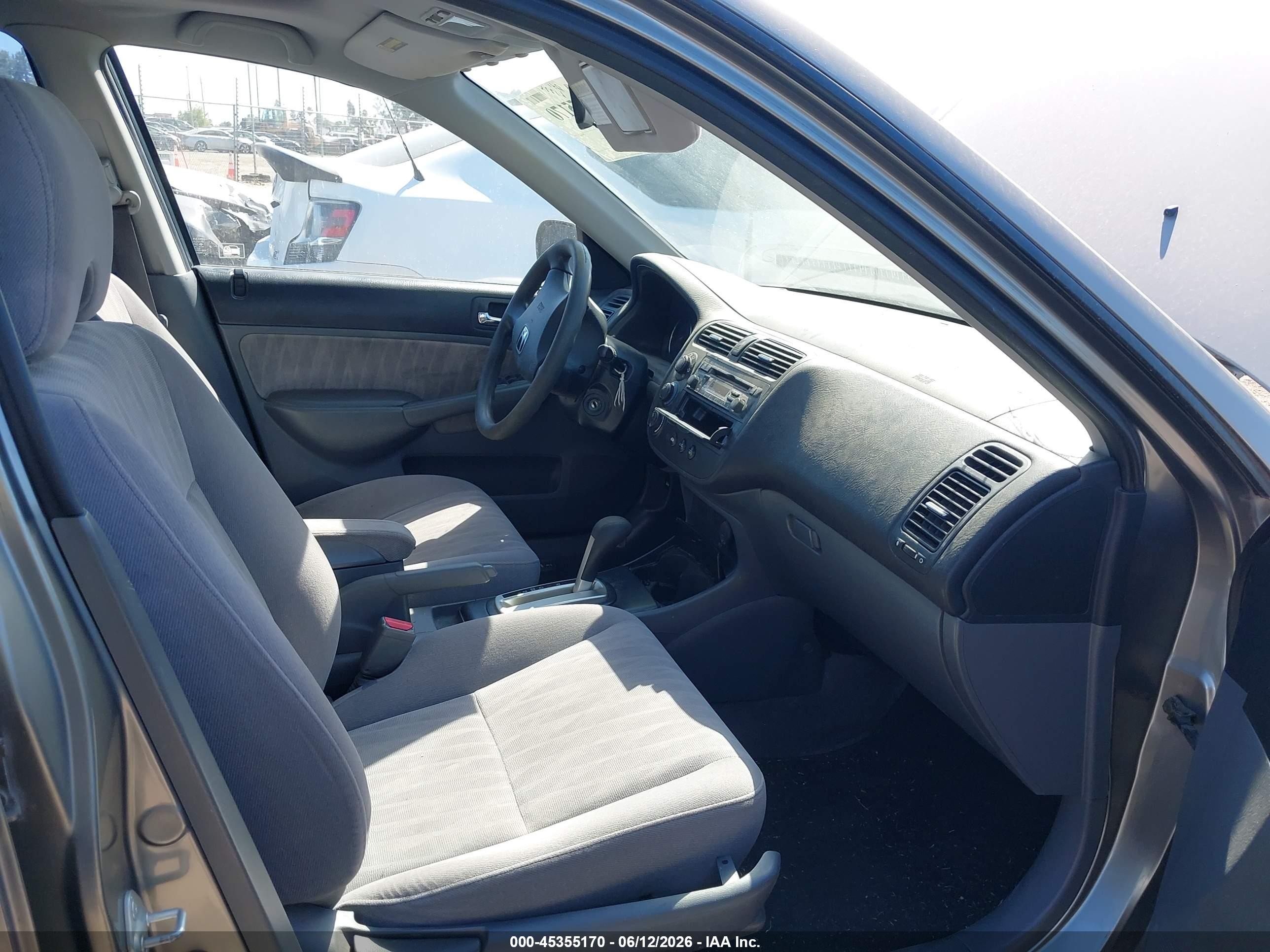 2005 Honda Civic Ex Gray vin: JHMES26715S001555