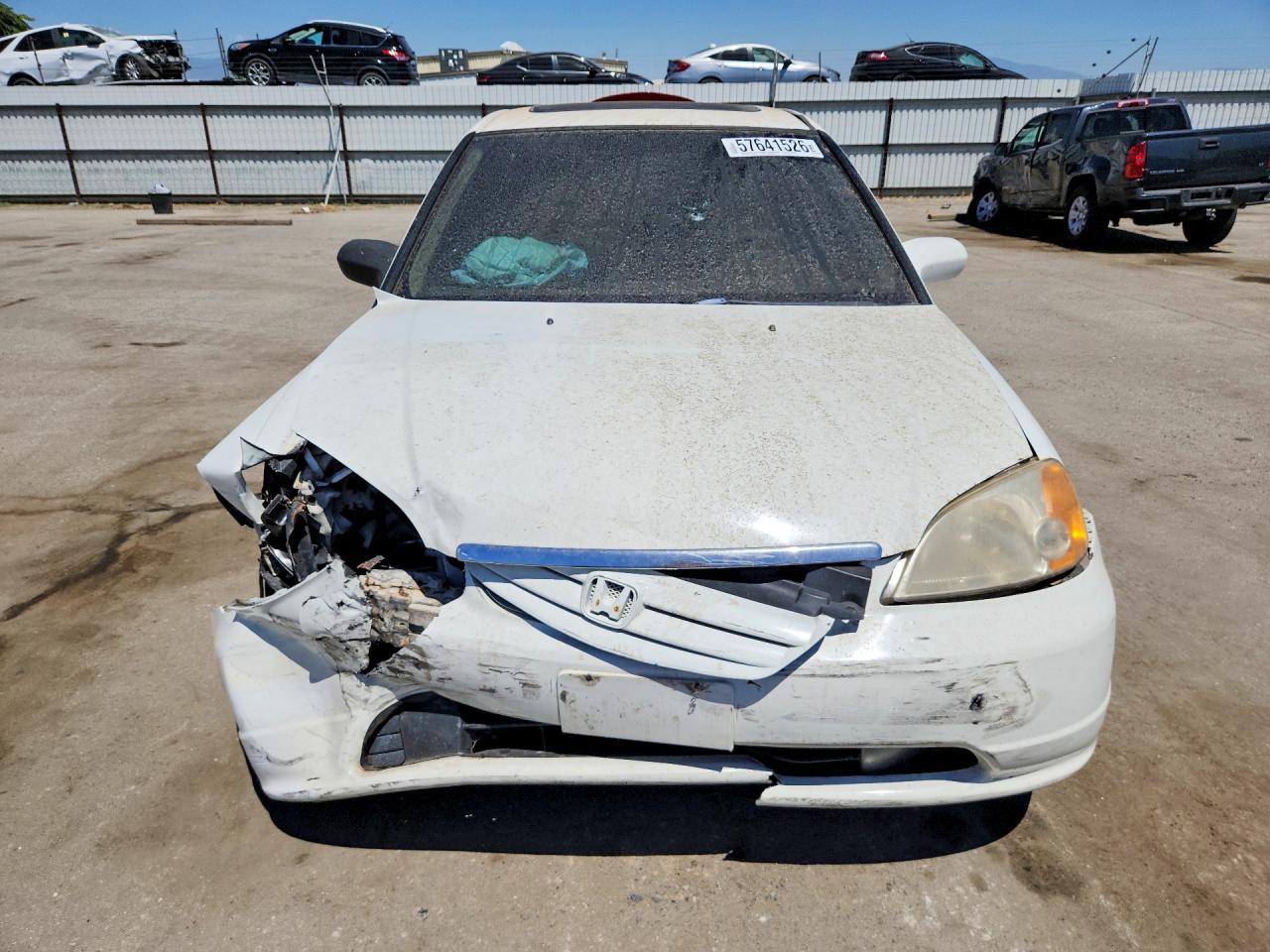 2003 Honda Civic Ex White vin: JHMES26733S001618