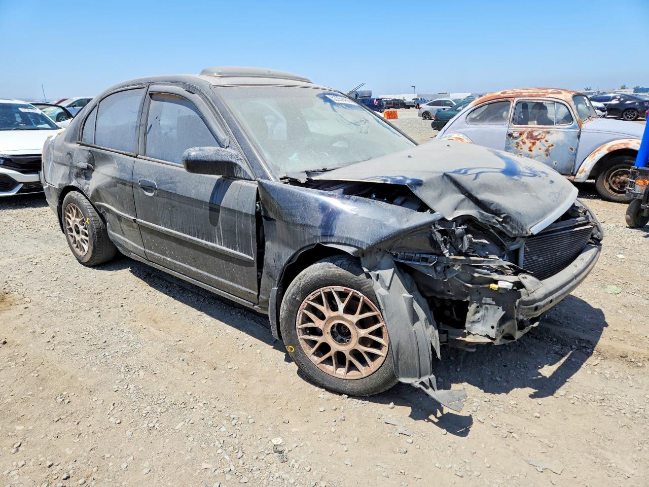 2002 Honda Civic Ex Черный vin: JHMES26752S000727