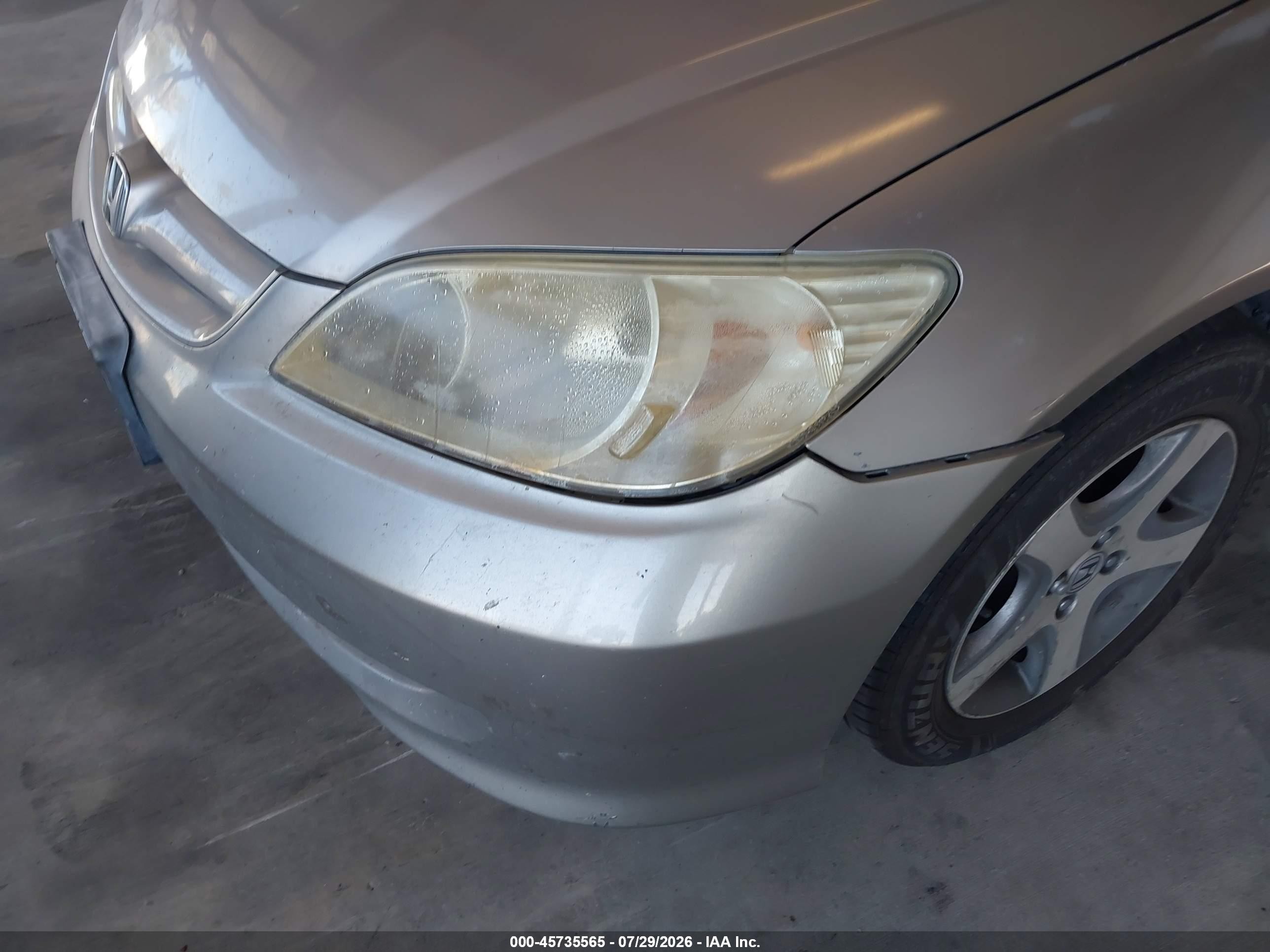 2004 Honda Civic Ex Champagne vin: JHMES26764S000576