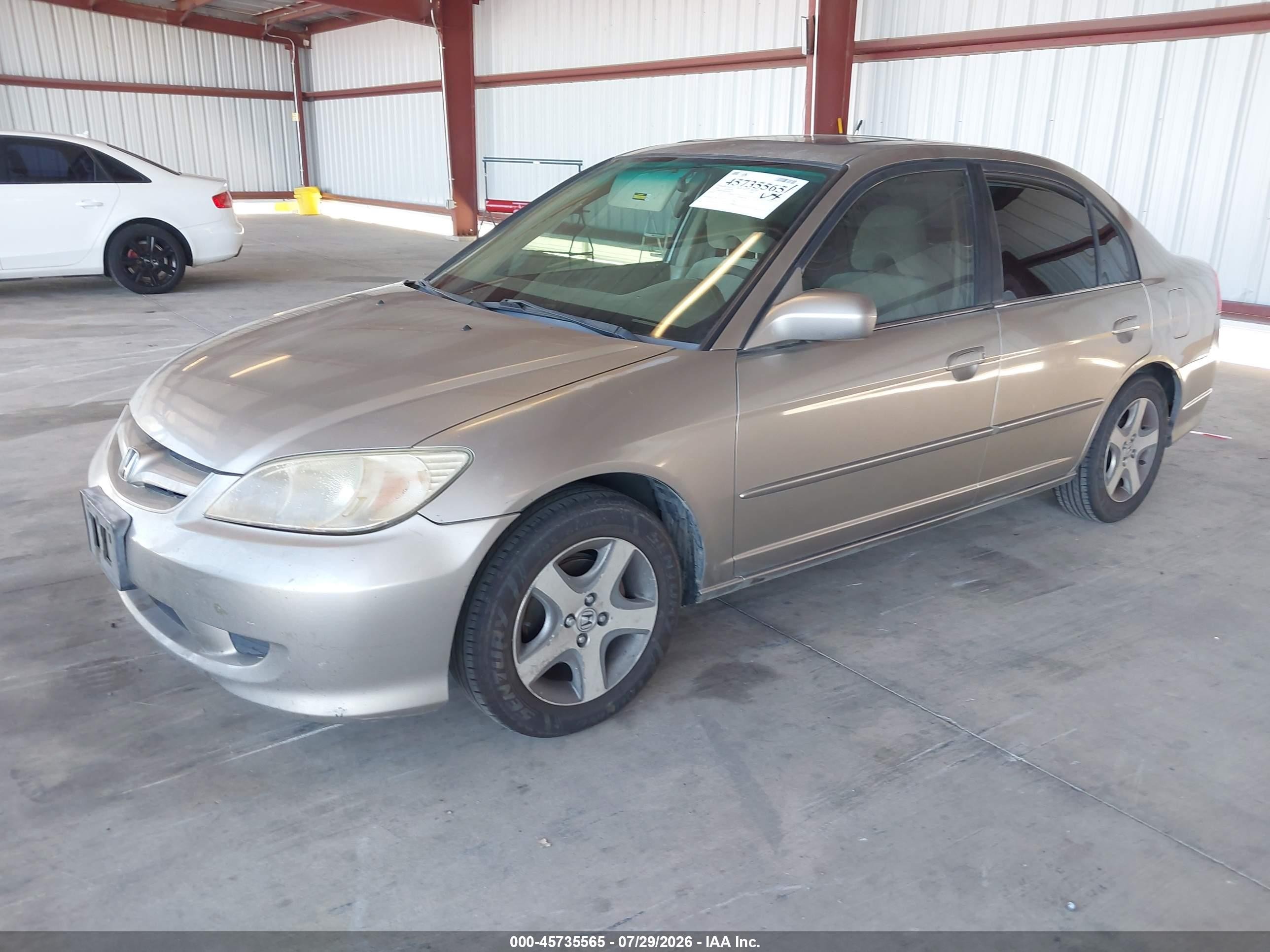 2004 Honda Civic Ex Champagne vin: JHMES26764S000576