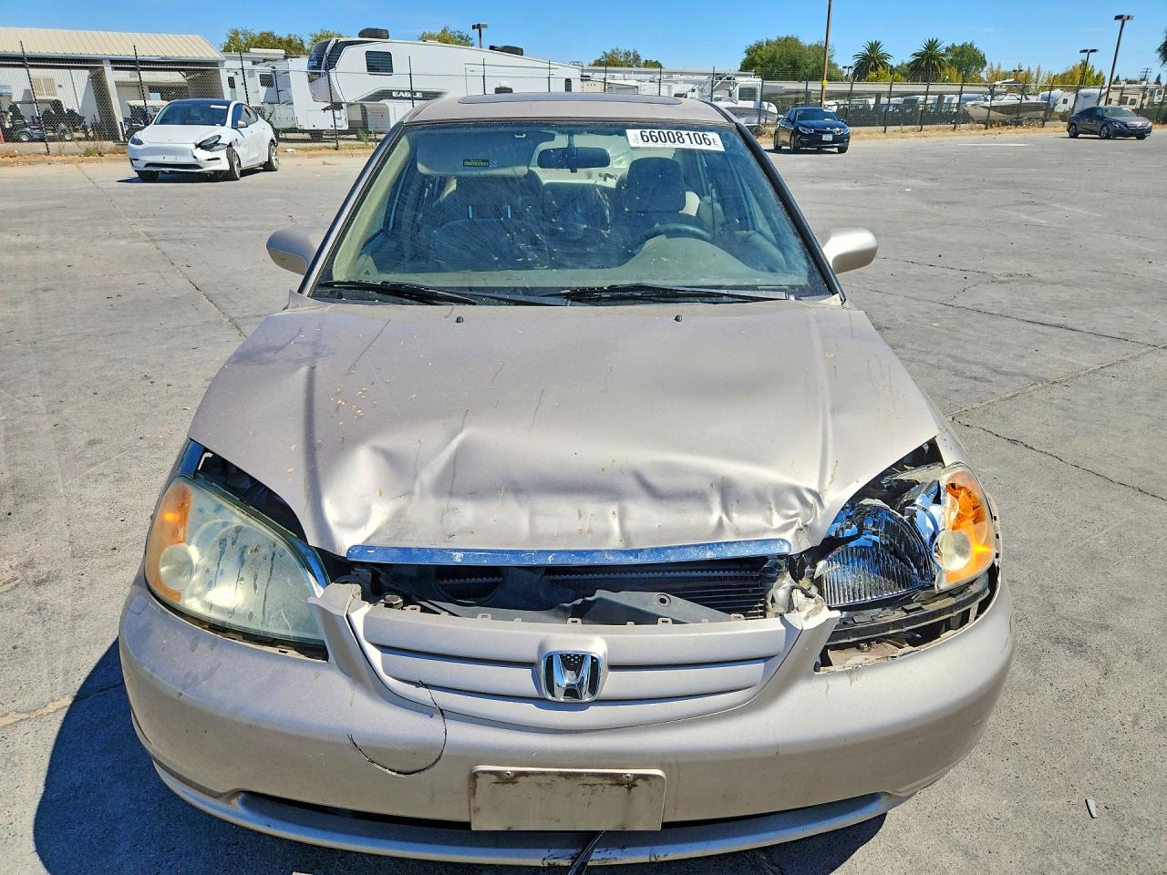 2002 Honda Civic Ex Tan vin: JHMES26772S003855