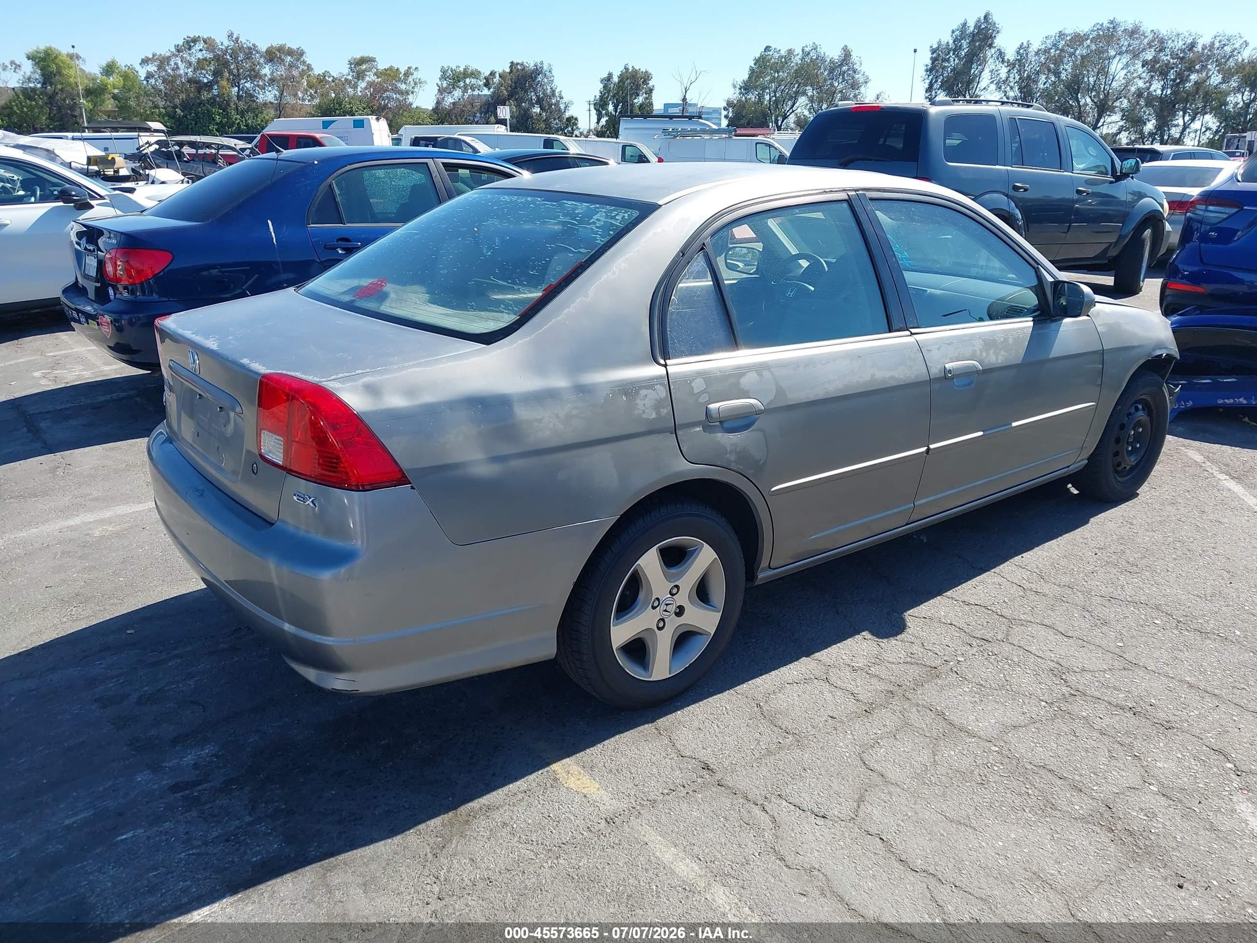 2005 Honda Civic Ex Серый vin: JHMES26775S001222