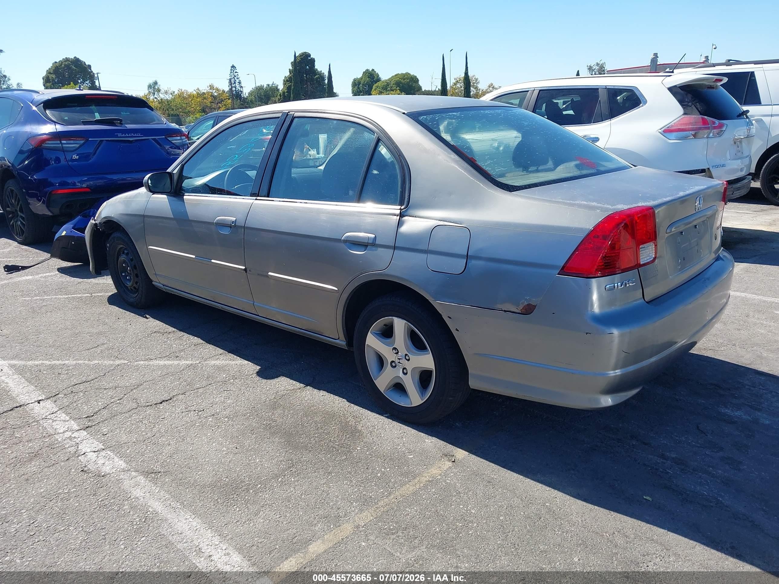 2005 Honda Civic Ex Серый vin: JHMES26775S001222