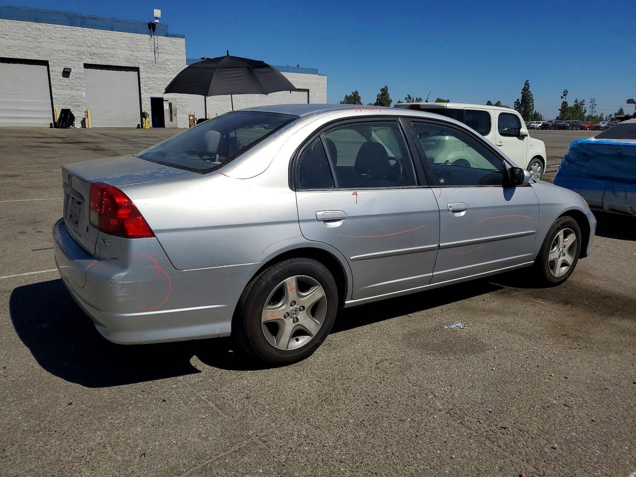 2004 Honda Civic Ex Silver vin: JHMES26784S002183