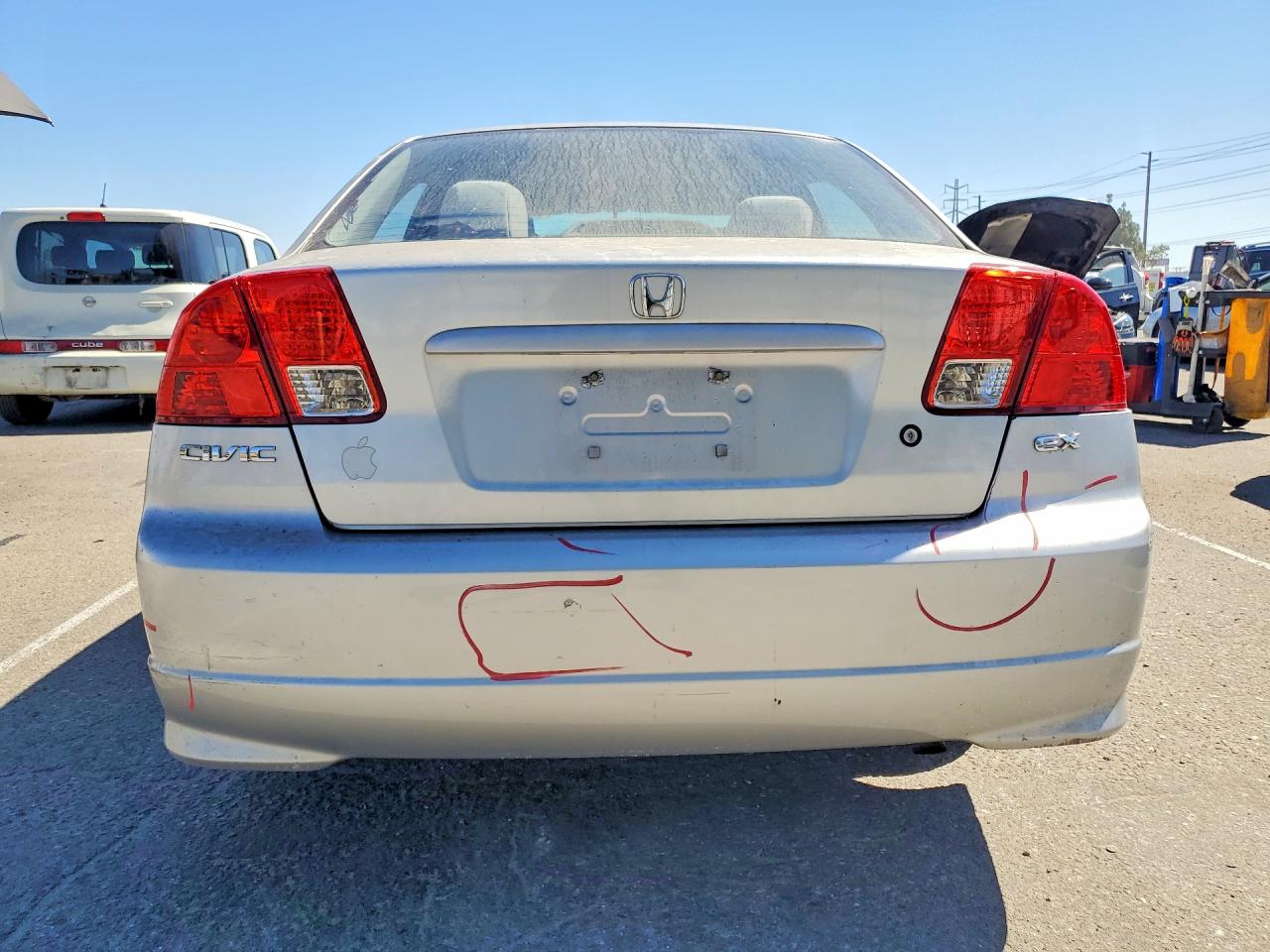 2004 Honda Civic Ex Silver vin: JHMES26784S002183