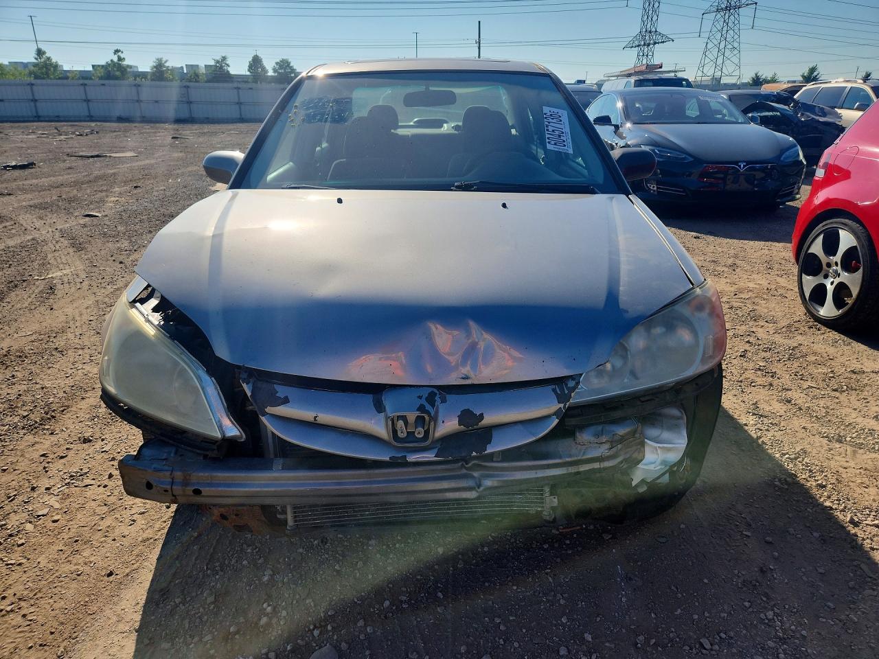 2005 Honda Civic 4d Gray vin: JHMES267X5S000081