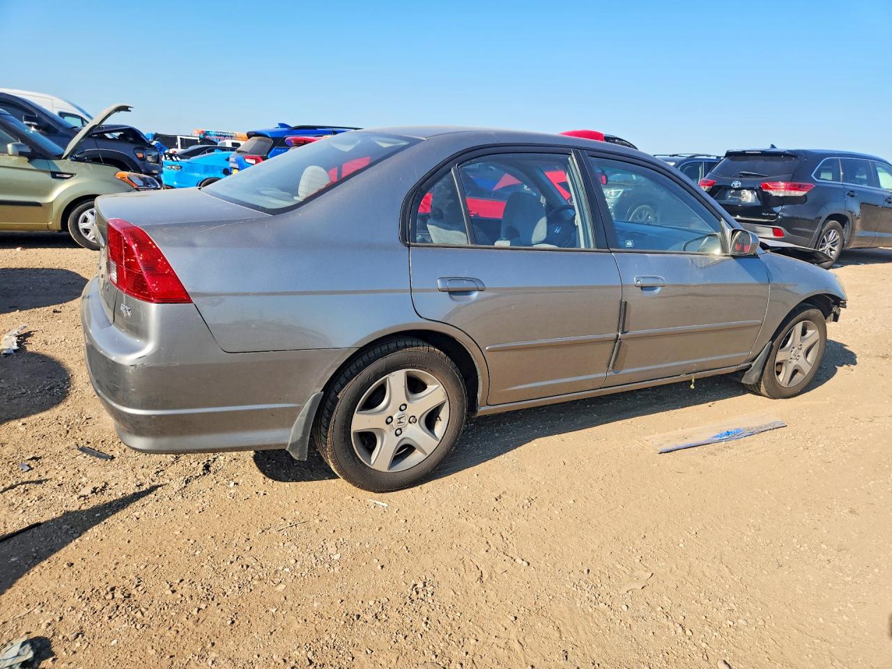 2005 Honda Civic 4d Gray vin: JHMES267X5S000081