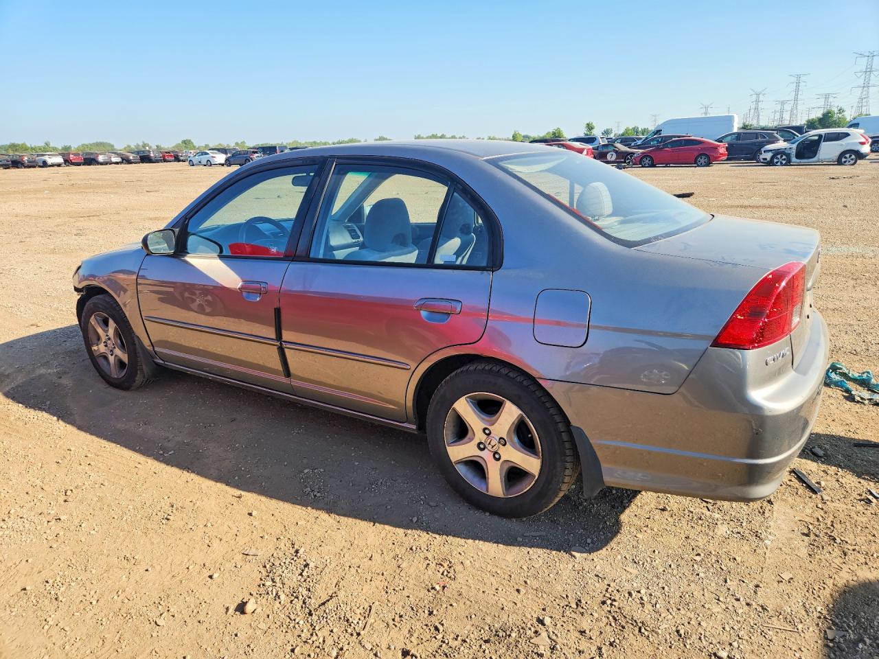2005 Honda Civic 4d Gray vin: JHMES267X5S000081