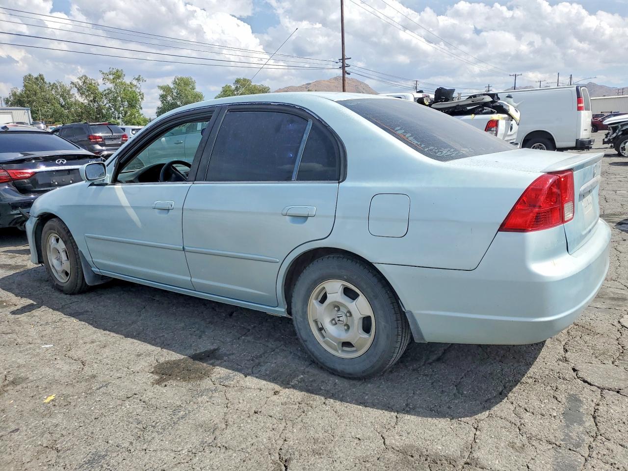 2003 Honda Civic Hybrid Teal vin: JHMES95633S008084