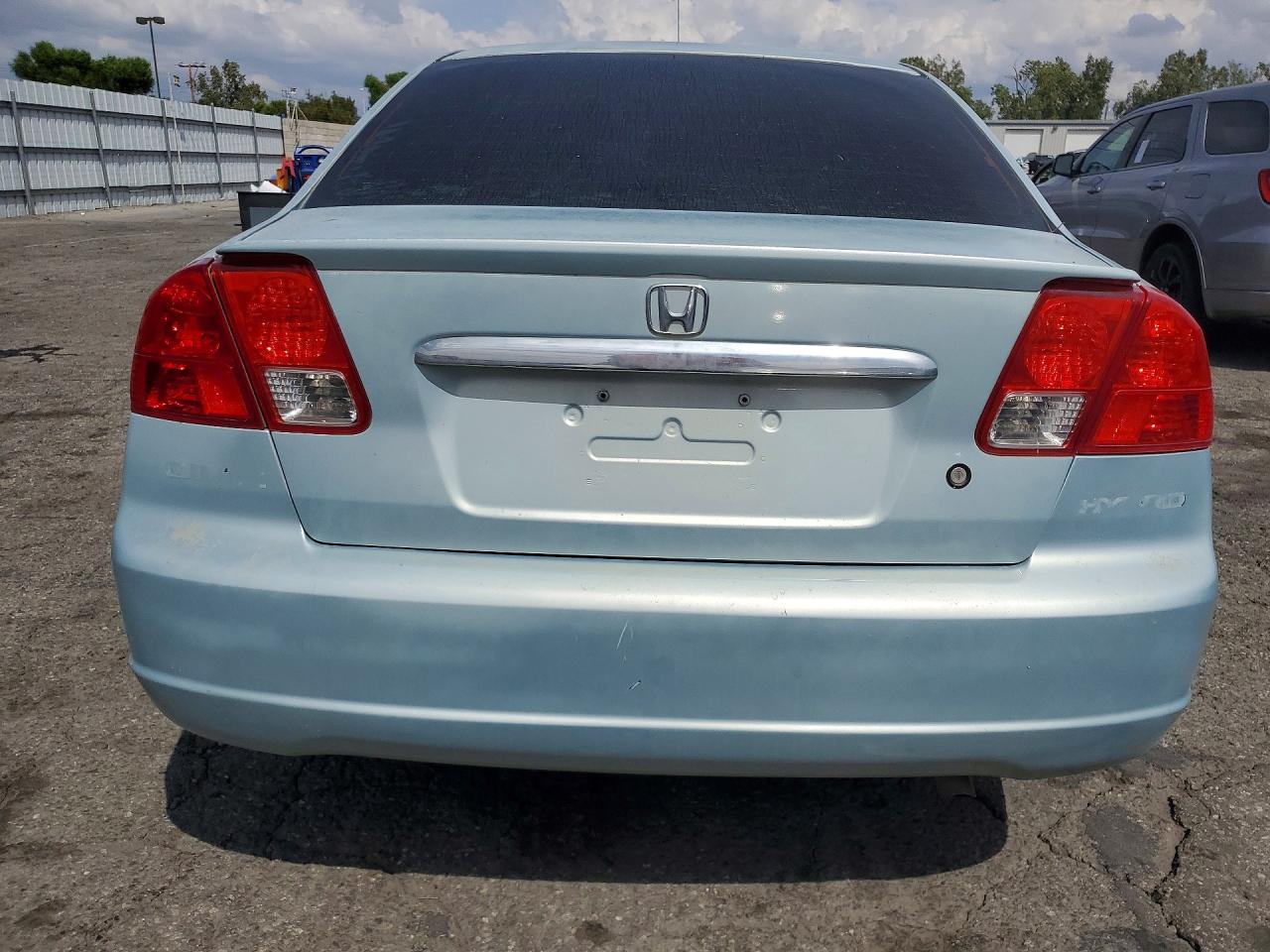 2003 Honda Civic Hybrid Teal vin: JHMES95633S008084