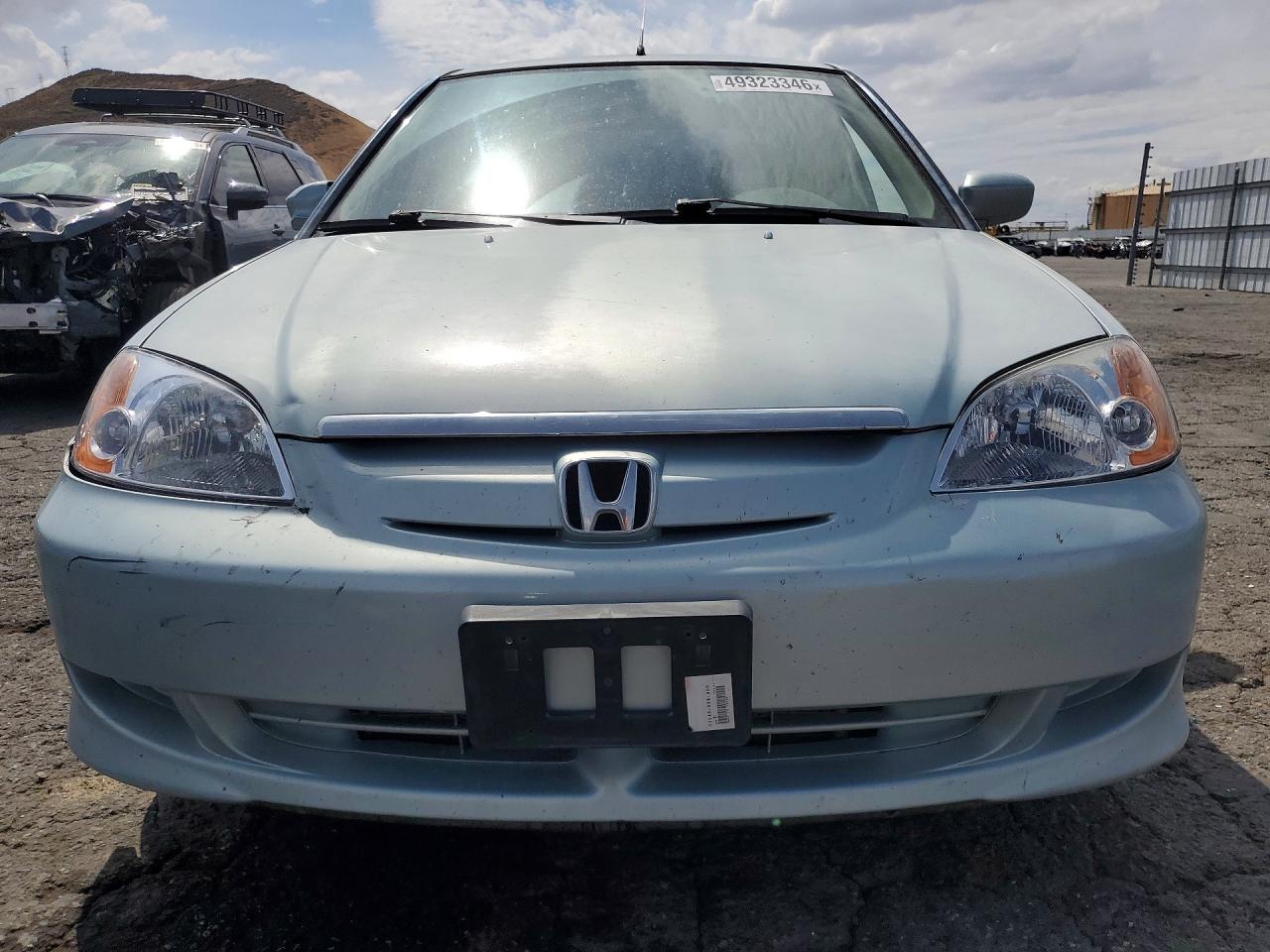 2003 Honda Civic Hybrid Teal vin: JHMES95633S008084