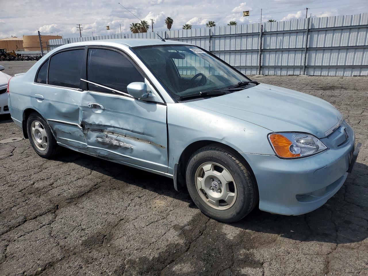 2003 Honda Civic Hybrid Teal vin: JHMES95633S008084