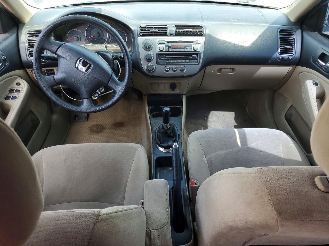 2003 Honda Civic Hybrid Teal vin: JHMES95633S008084