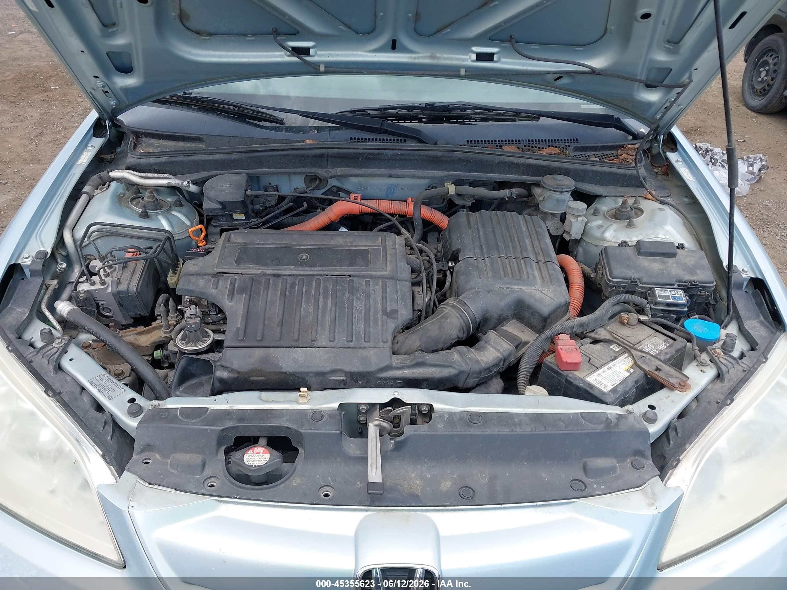 2004 Honda Civic Hybrid Blue vin: JHMES95634S014873