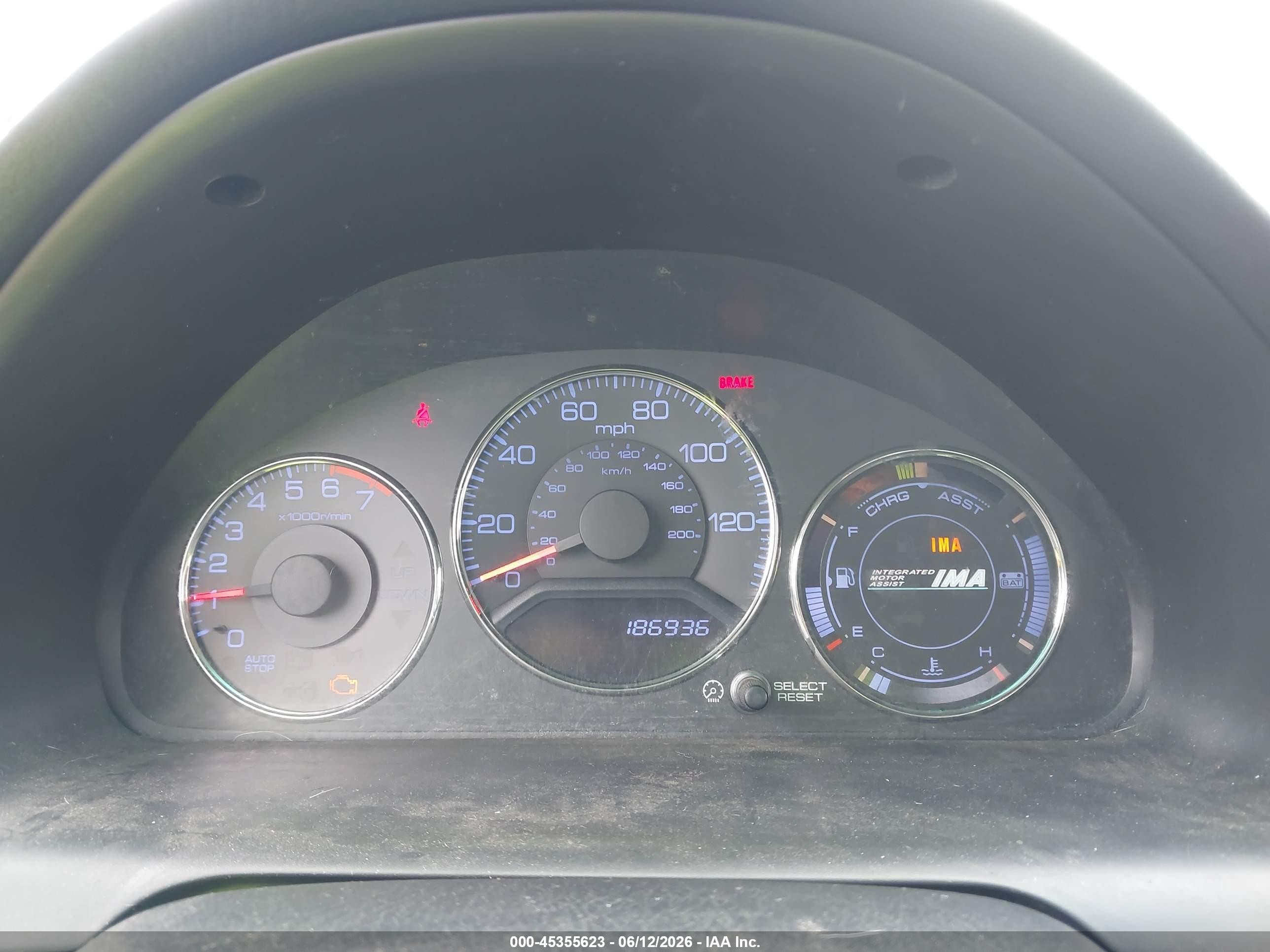 2004 Honda Civic Hybrid Blue vin: JHMES95634S014873
