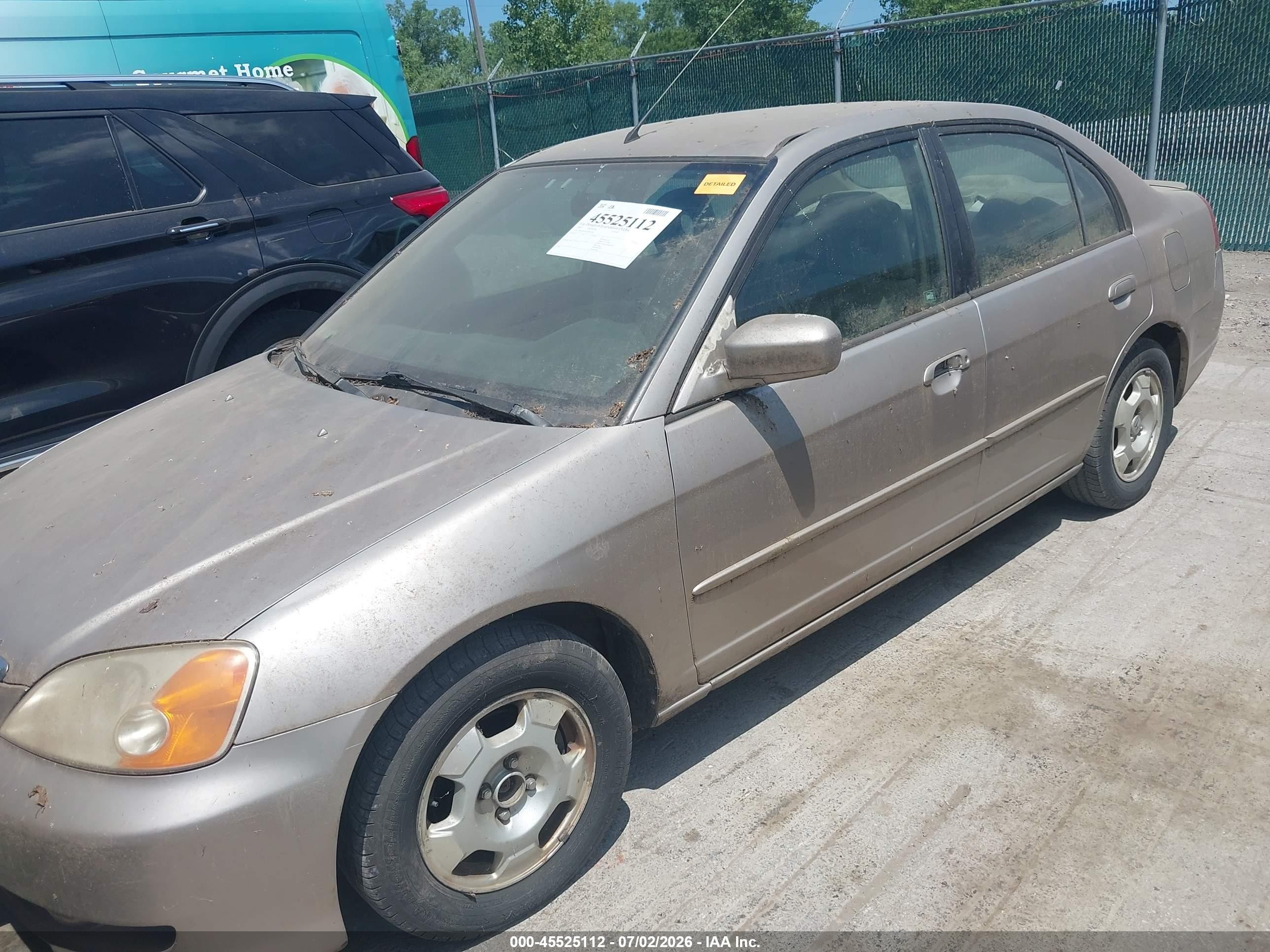 2003 Honda Civic Hybrid Gold vin: JHMES95653S007406
