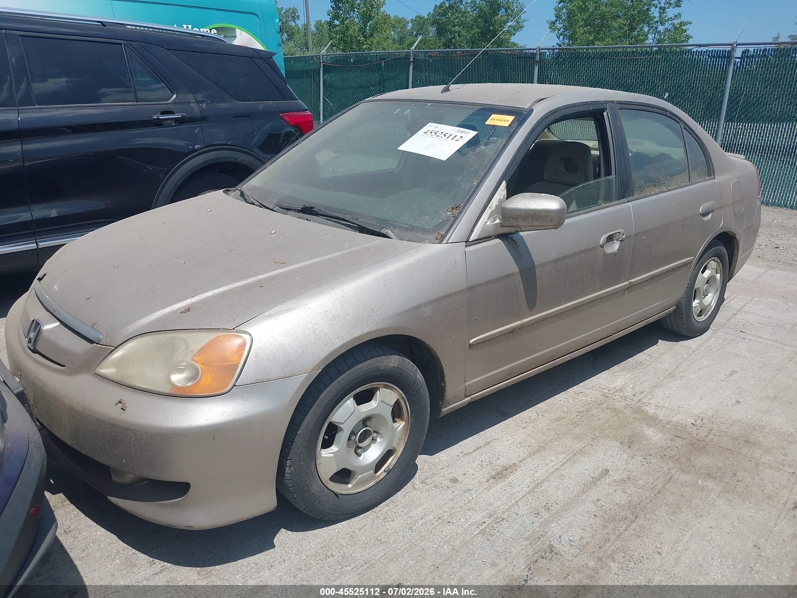 2003 Honda Civic Hybrid Gold vin: JHMES95653S007406