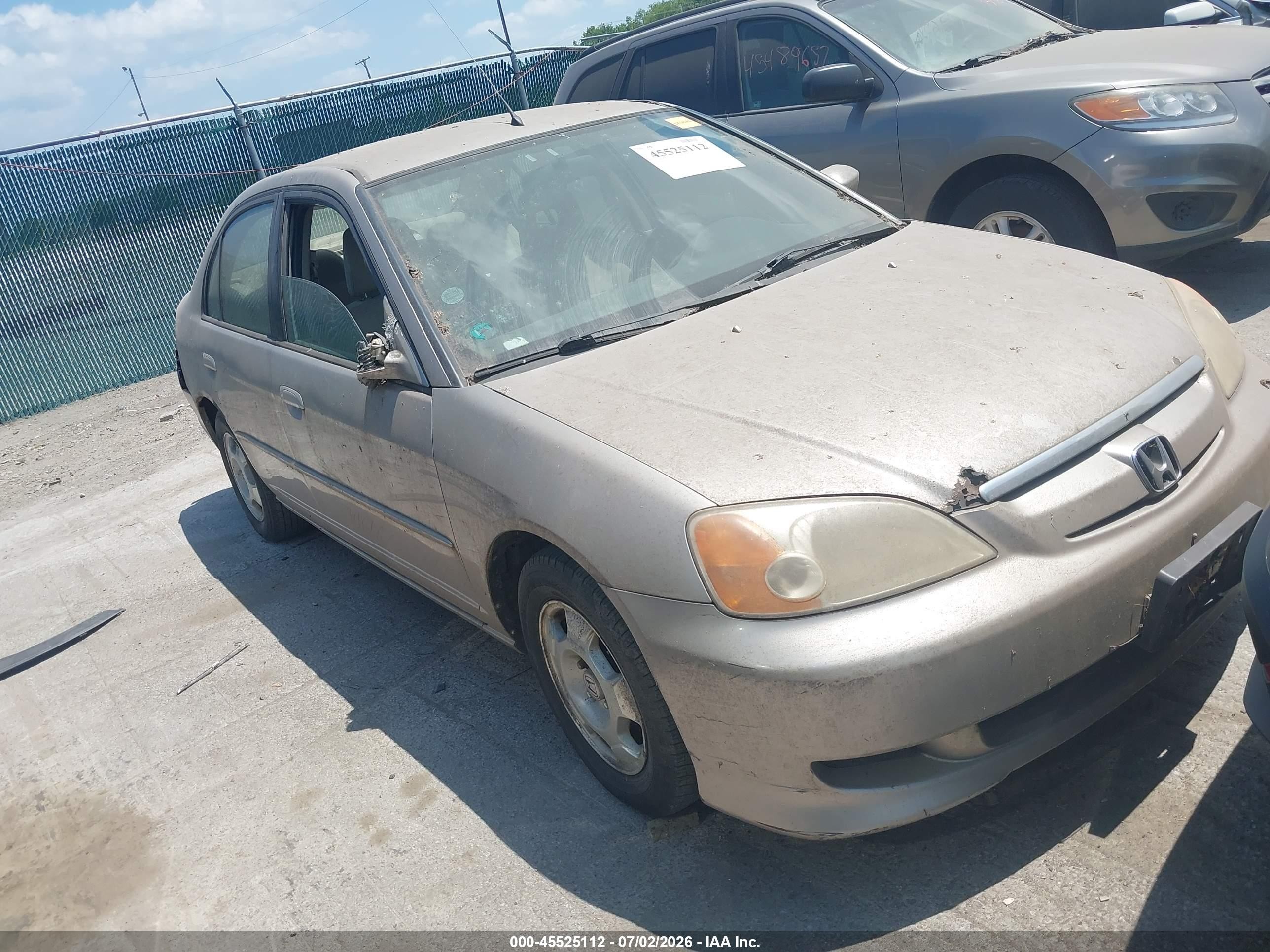 2003 Honda Civic Hybrid Gold vin: JHMES95653S007406