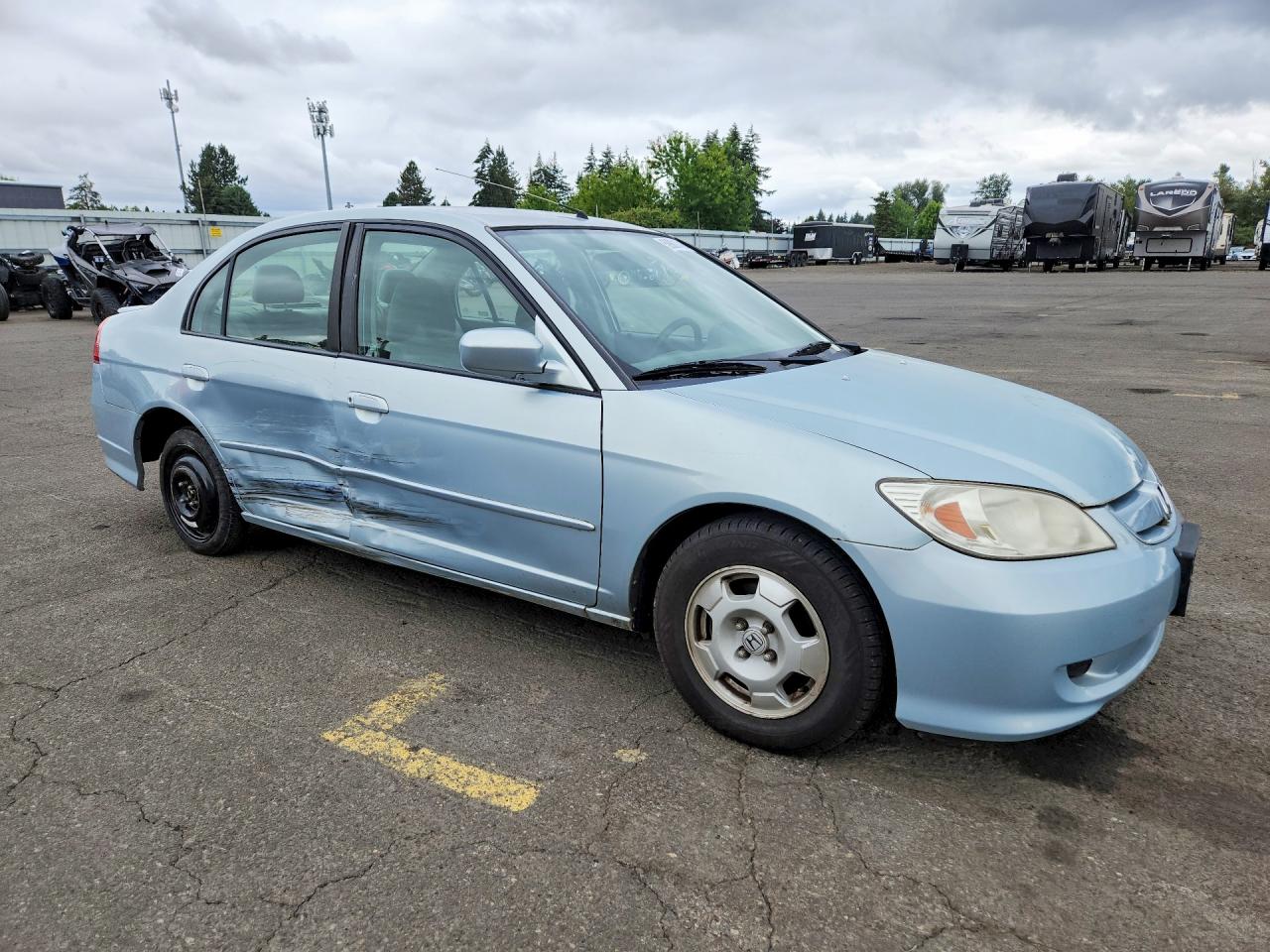 2004 Honda Civic Hybrid Teal vin: JHMES95664S000630