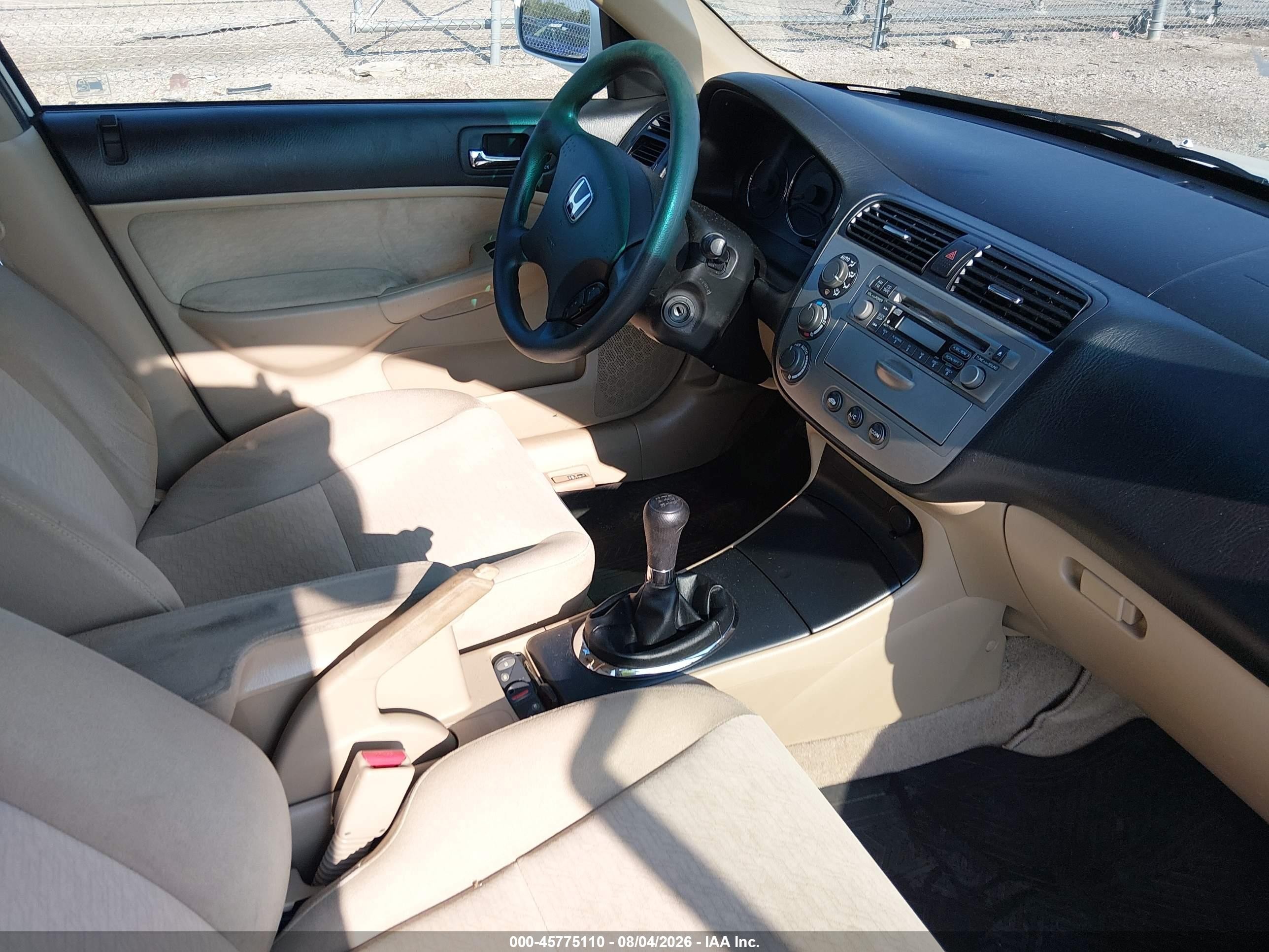 2004 Honda Civic Hybrid White vin: JHMES95674S011992