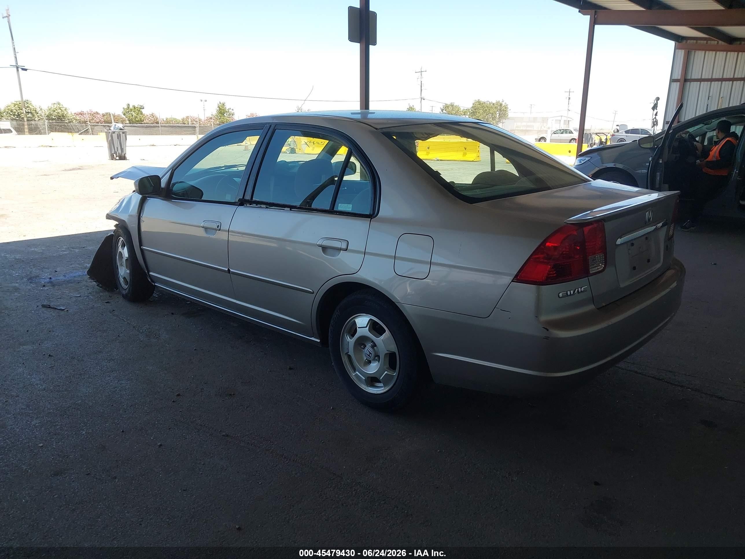 2003 Honda Civic Hybrid Beige vin: JHMES95683S031991