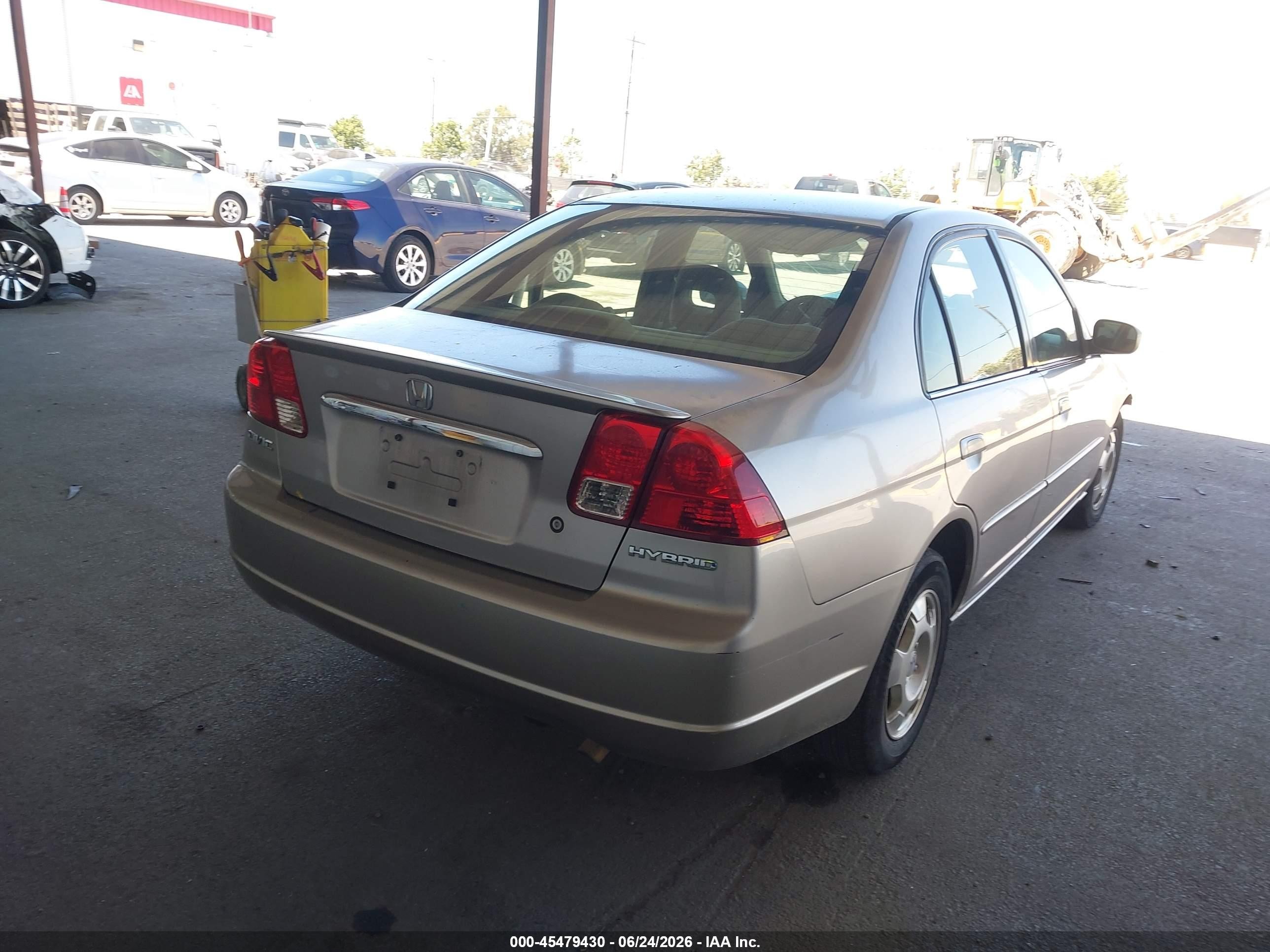 2003 Honda Civic Hybrid Beige vin: JHMES95683S031991