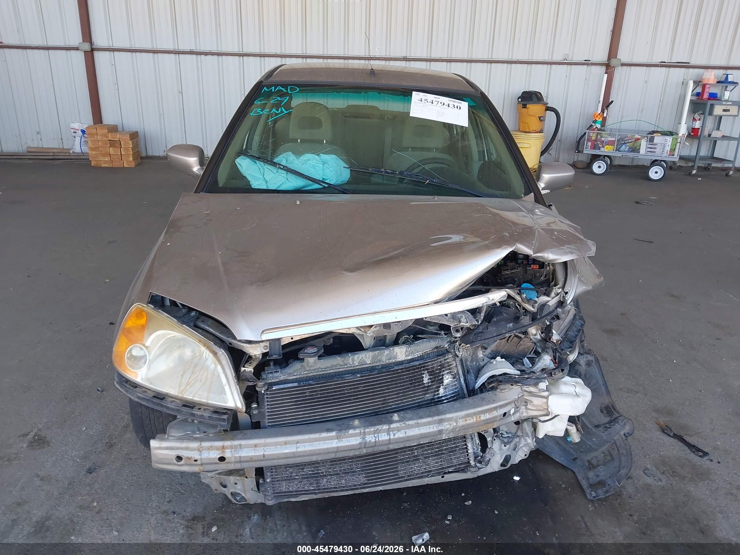 2003 Honda Civic Hybrid Beige vin: JHMES95683S031991