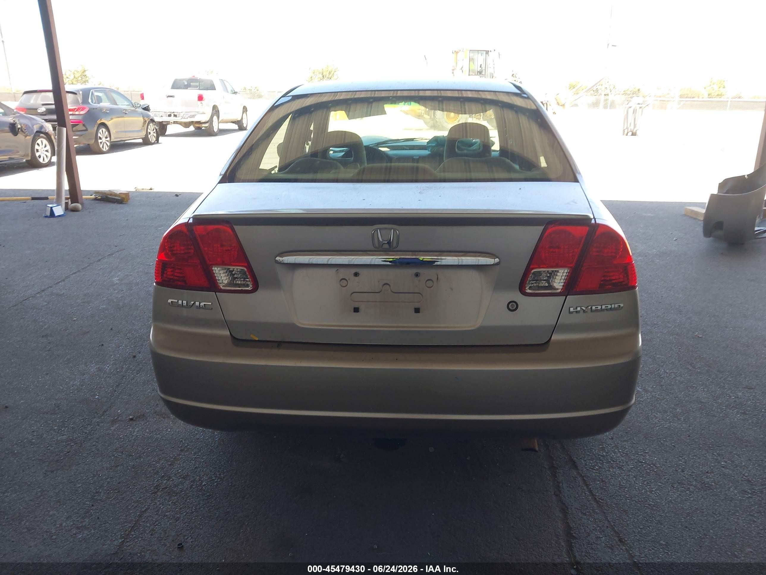 2003 Honda Civic Hybrid Beige vin: JHMES95683S031991