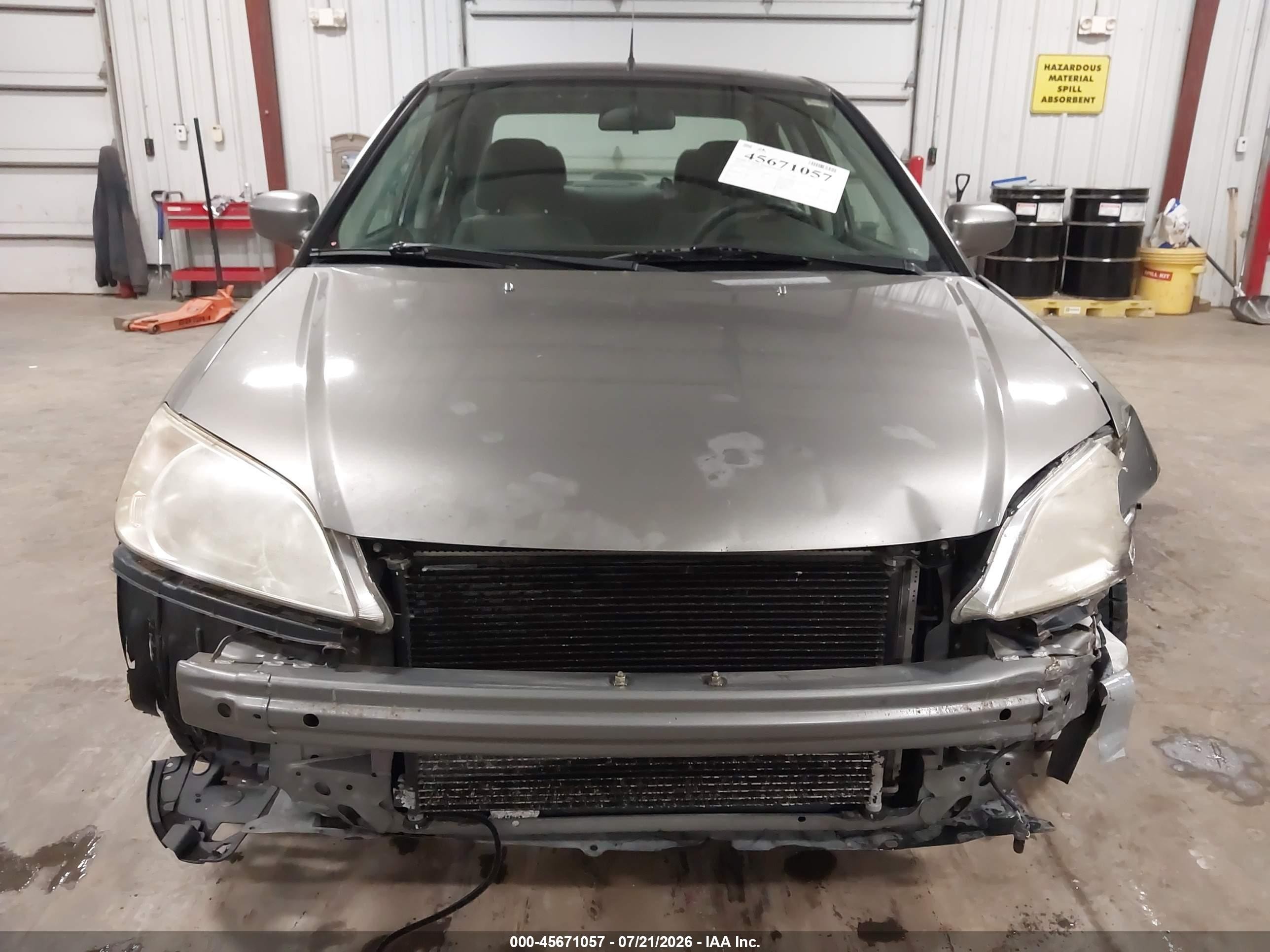 2004 Honda Civic Hybrid Gray vin: JHMES95684S015954