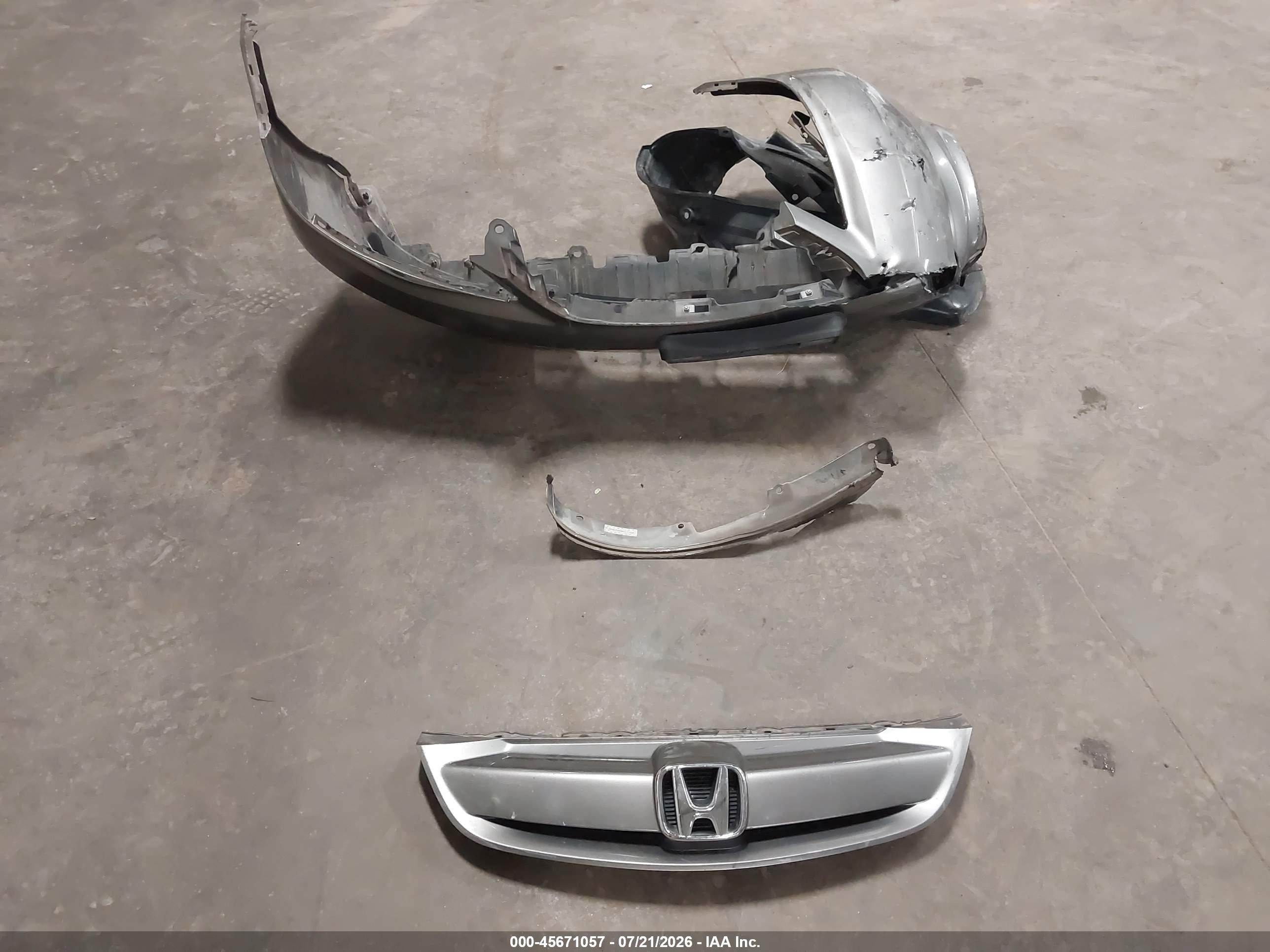 2004 Honda Civic Hybrid Gray vin: JHMES95684S015954