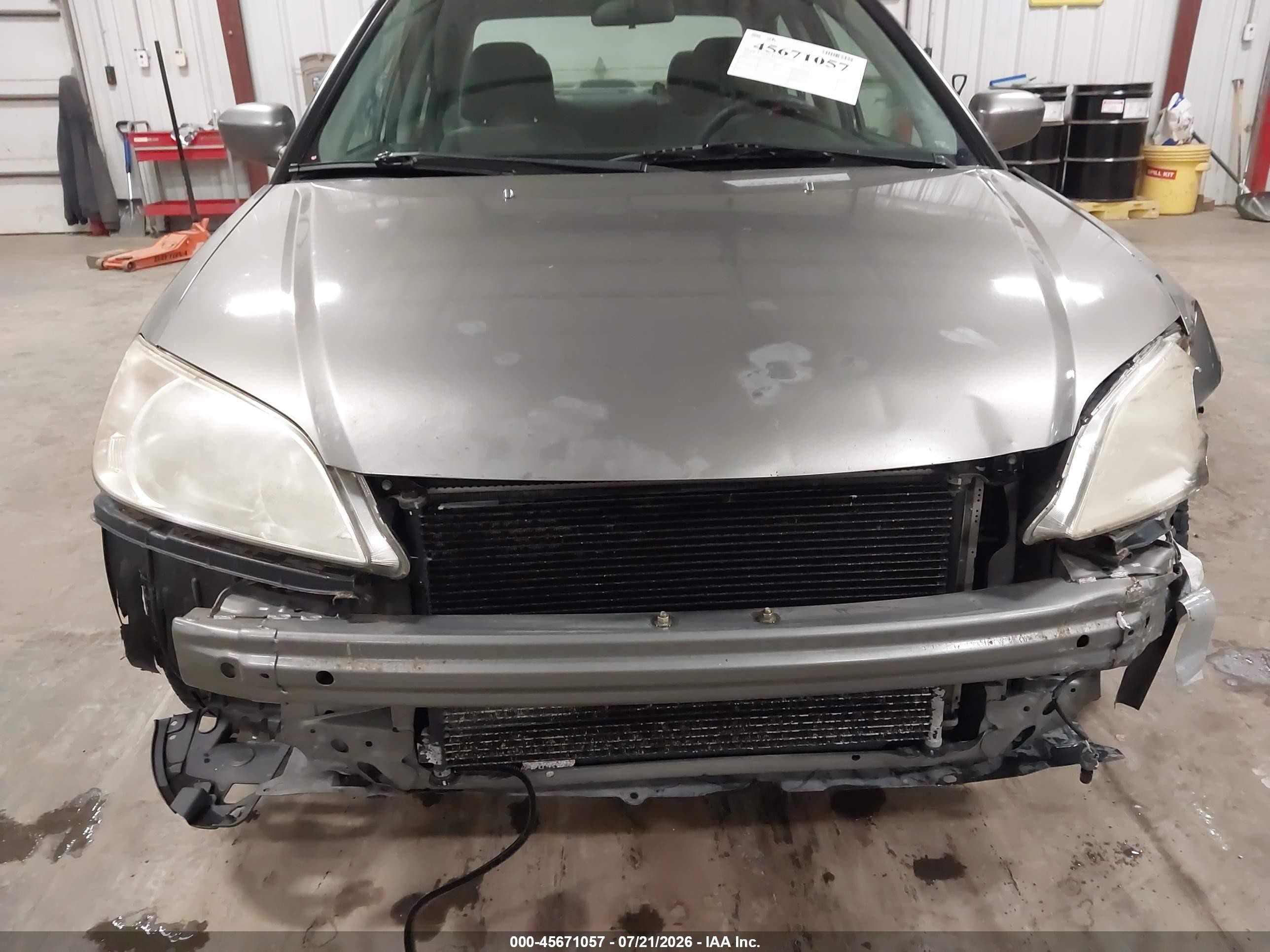 2004 Honda Civic Hybrid Gray vin: JHMES95684S015954