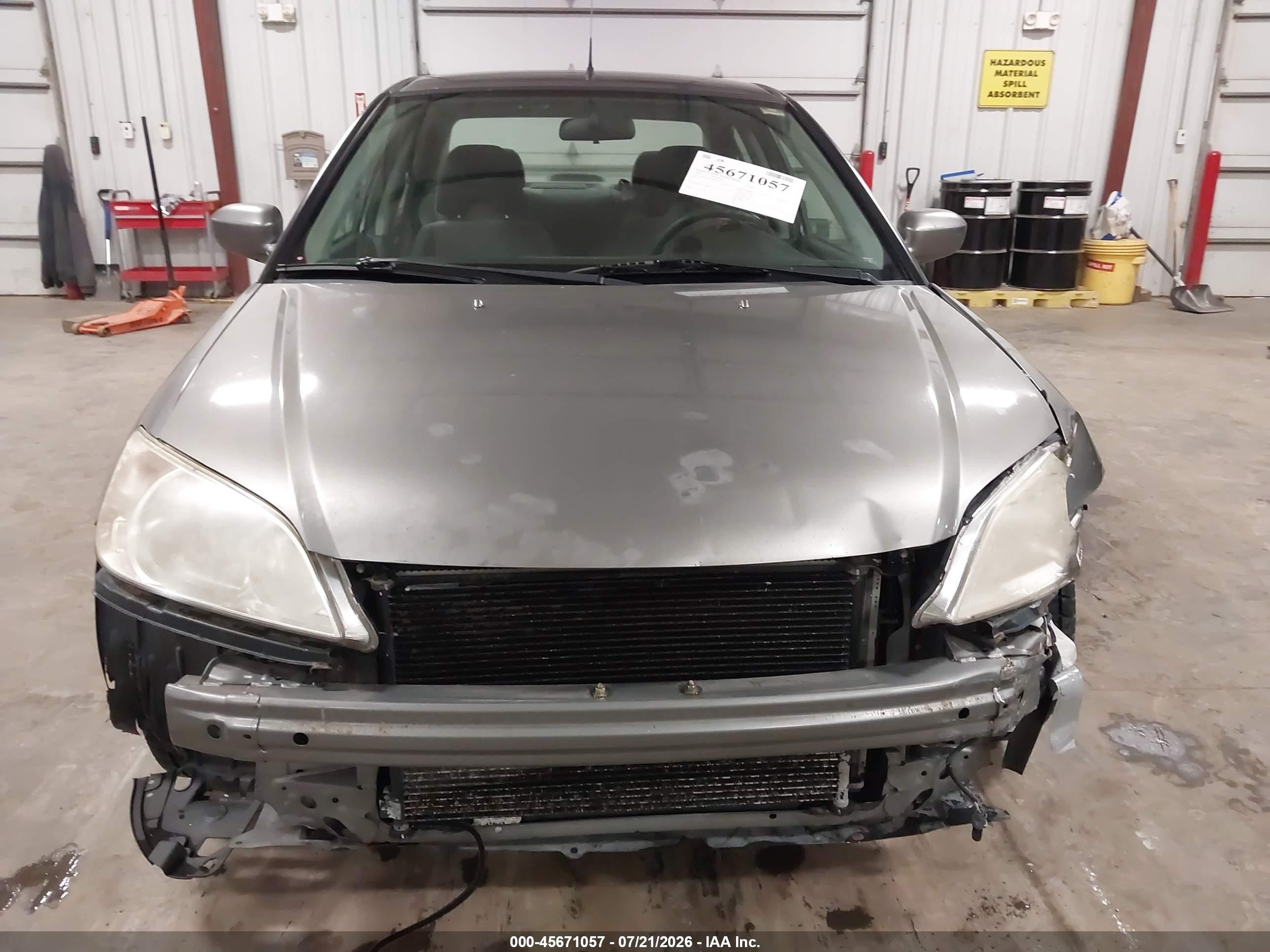 2004 Honda Civic Hybrid Gray vin: JHMES95684S015954