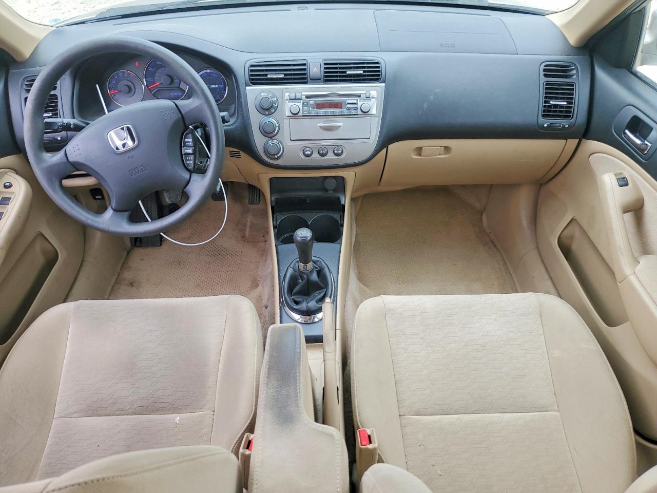 2004 Honda Civic Hybrid Cream vin: JHMES956X4S016569
