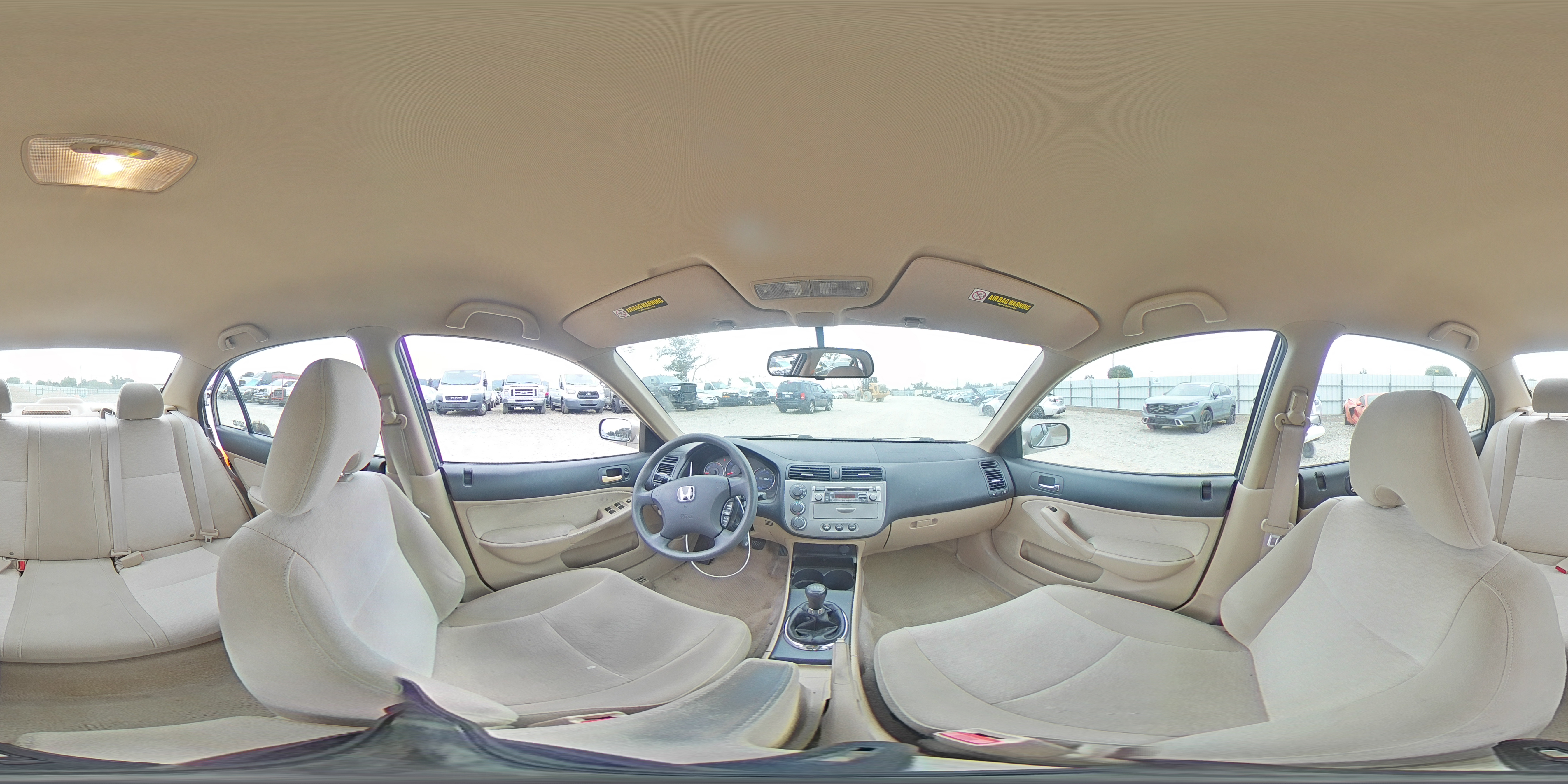 2004 Honda Civic Hybrid Cream vin: JHMES956X4S016569