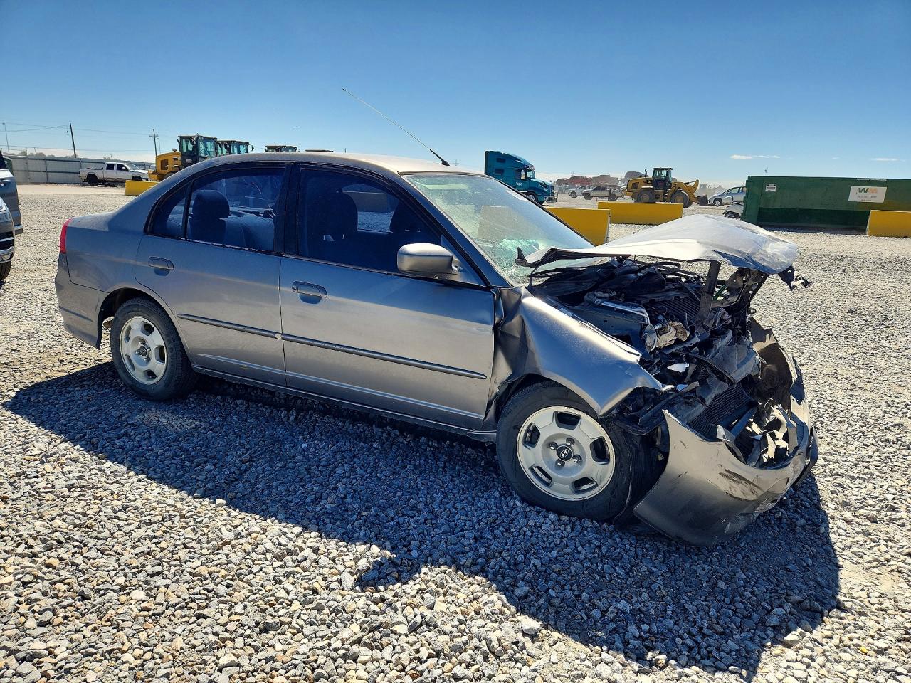 2005 Honda Civic Hybrid Gray vin: JHMES956X5S016394