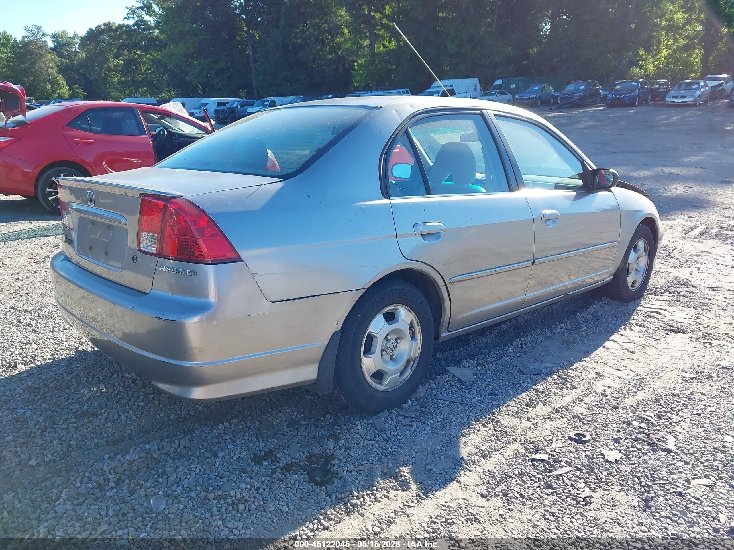 2004 Honda Civic Hybrid Gray vin: JHMES96604S017020