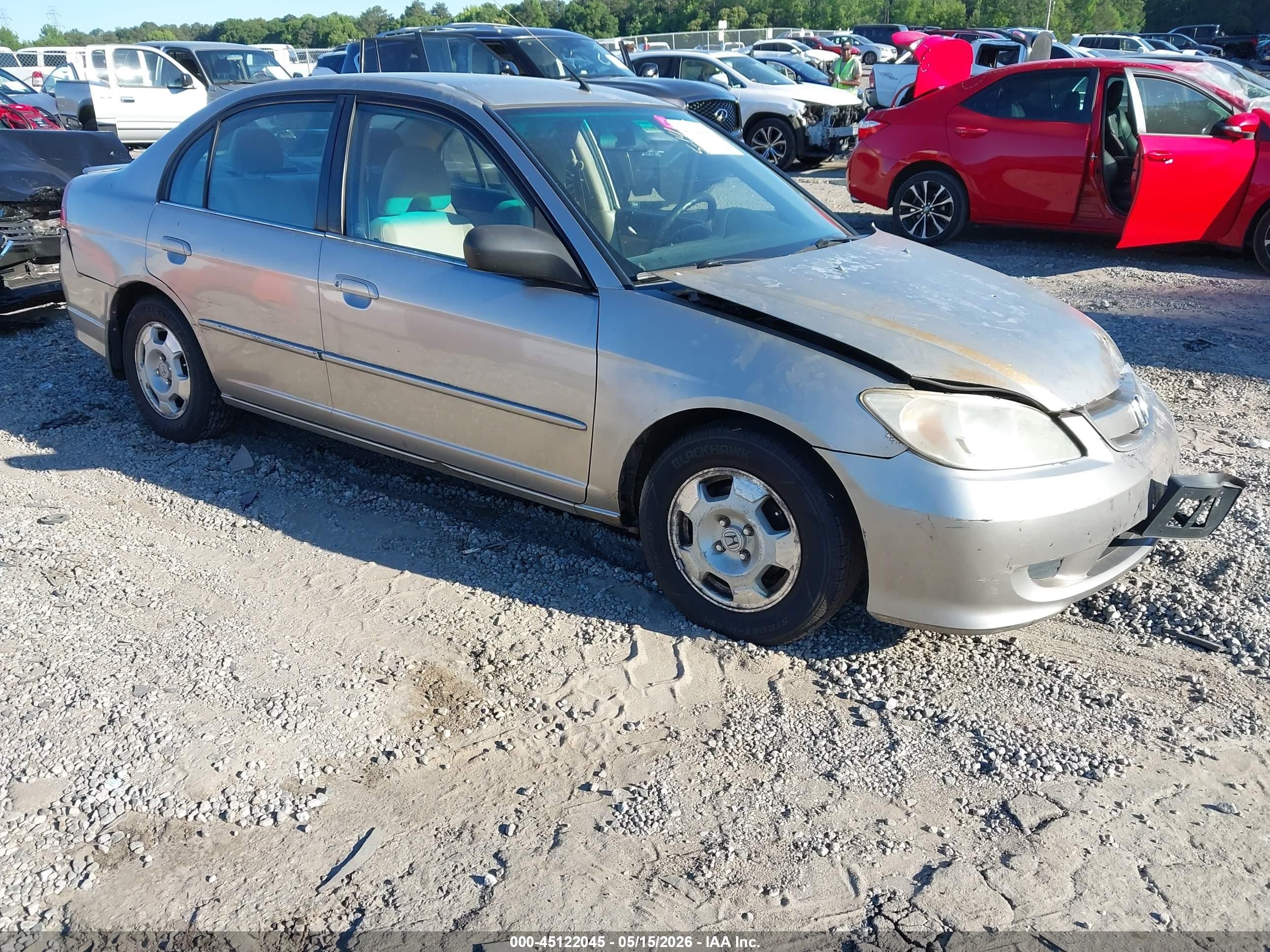 2004 Honda Civic Hybrid Gray vin: JHMES96604S017020