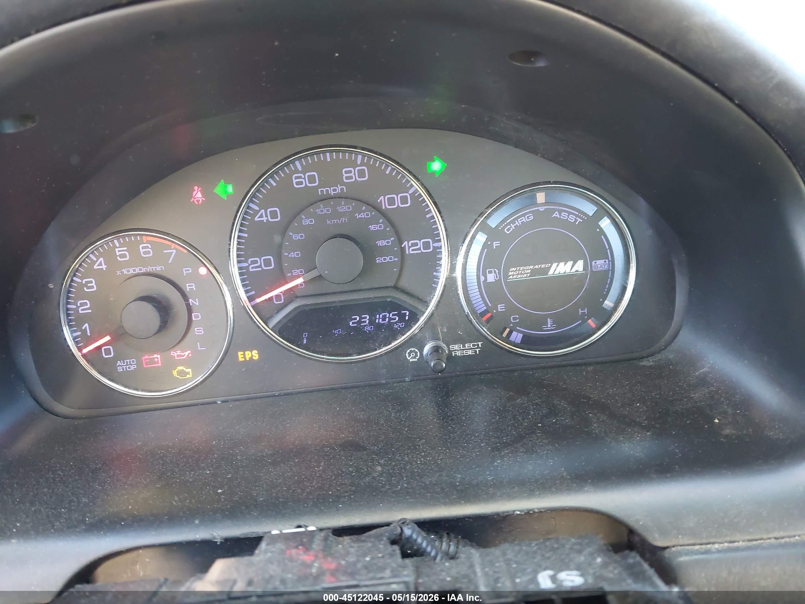 2004 Honda Civic Hybrid Gray vin: JHMES96604S017020