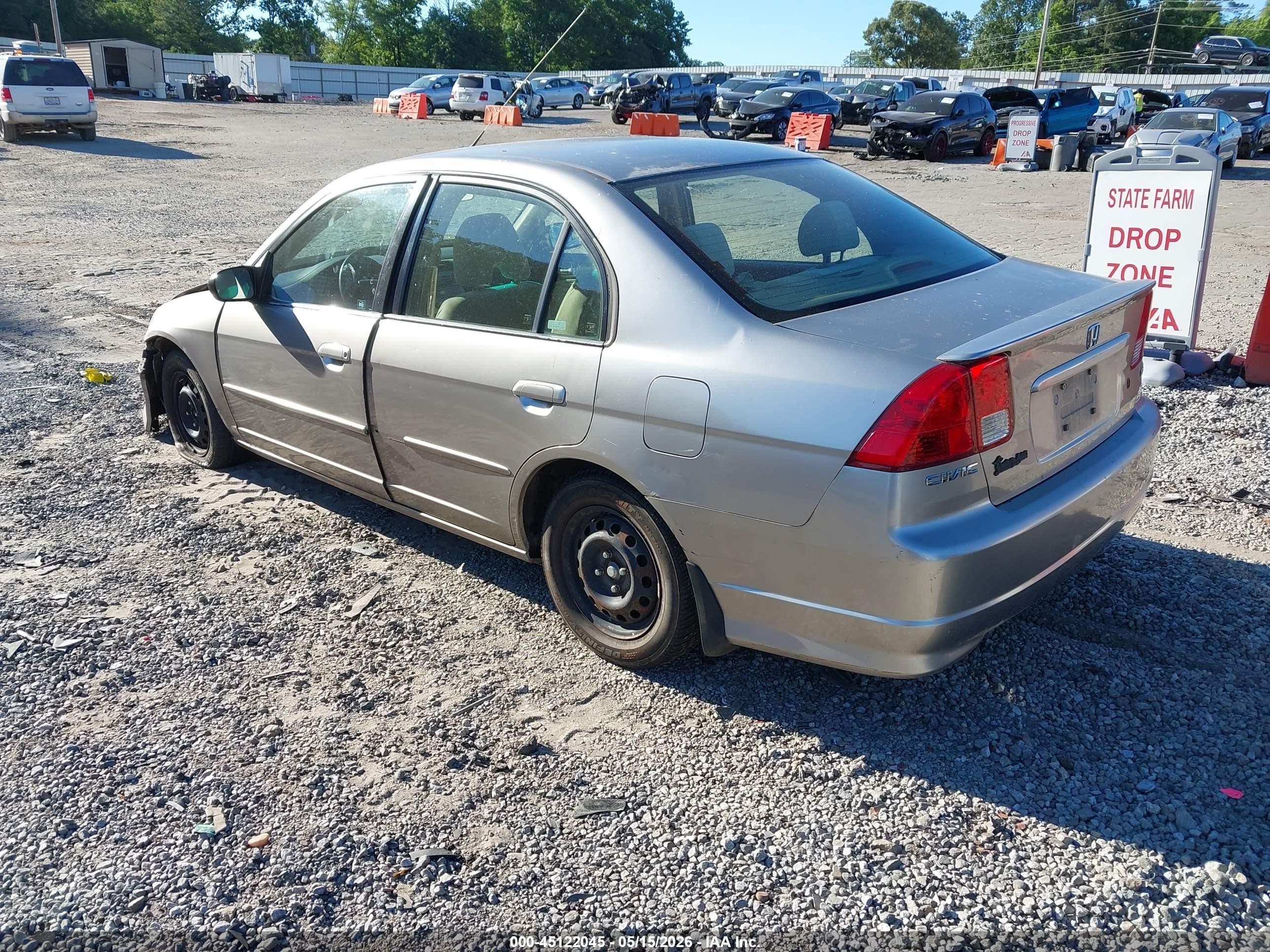 2004 Honda Civic Hybrid Gray vin: JHMES96604S017020