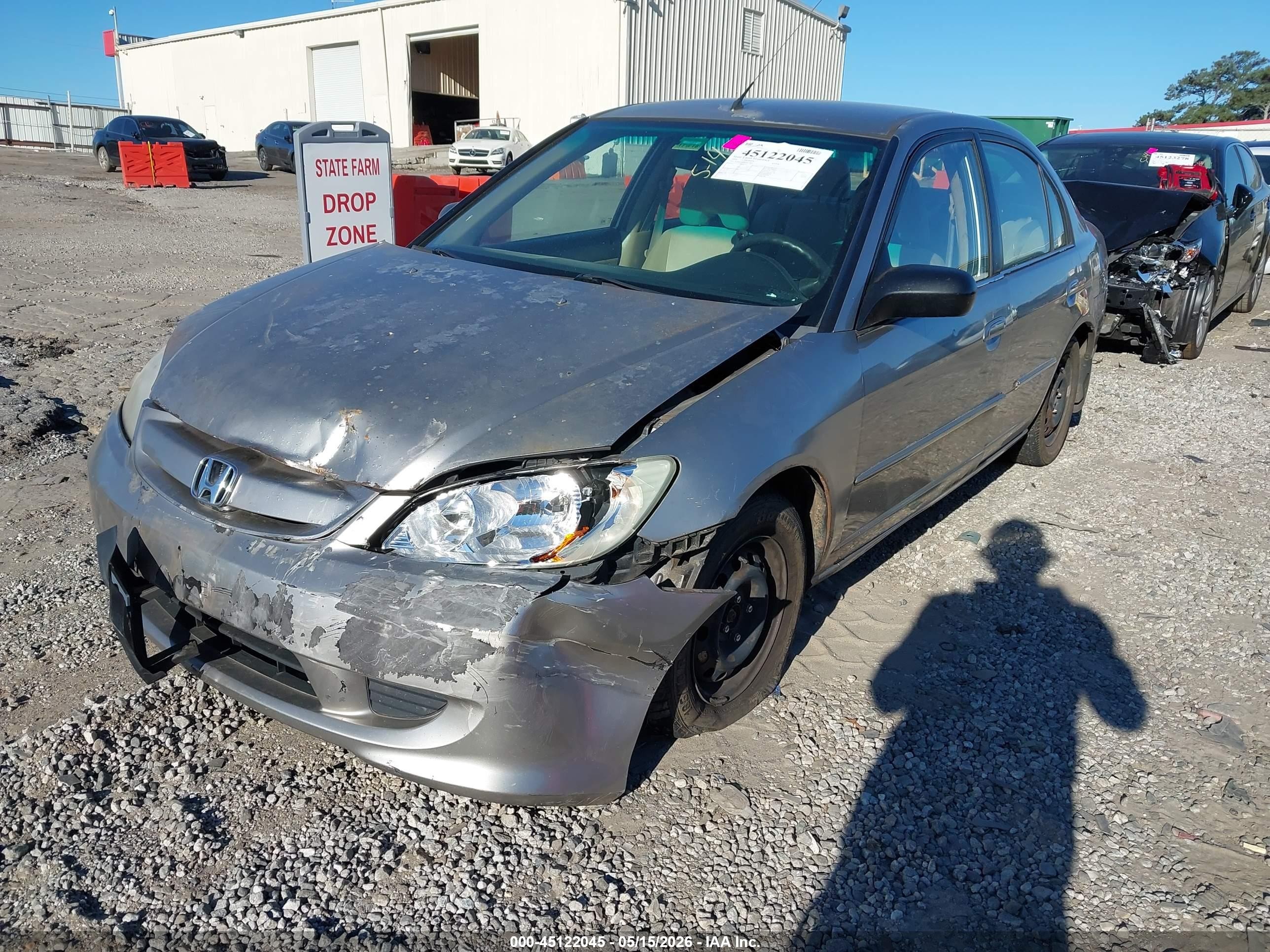 2004 Honda Civic Hybrid Gray vin: JHMES96604S017020